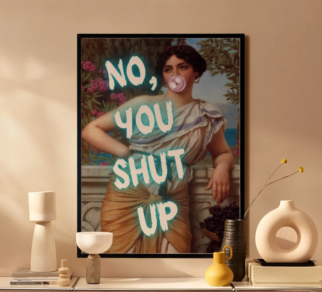 "No, tu stai zitto!" - Pop Art, Remix classico, umoristico, audace carta hahnemühle da NorwesClub