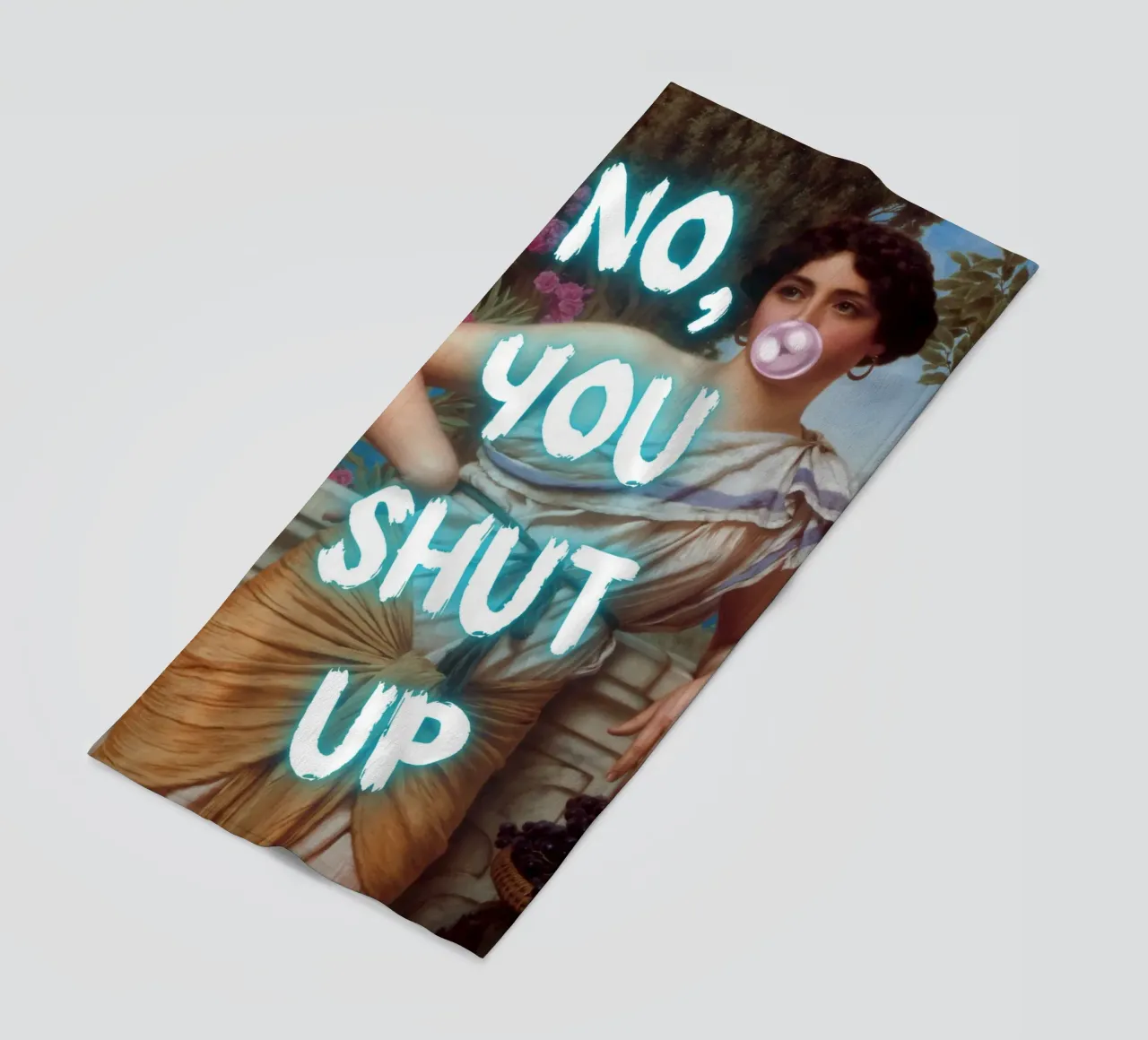 "No, tu stai zitto!" - Pop Art, Remix classico, umoristico, audace telo mare da NorwesClub