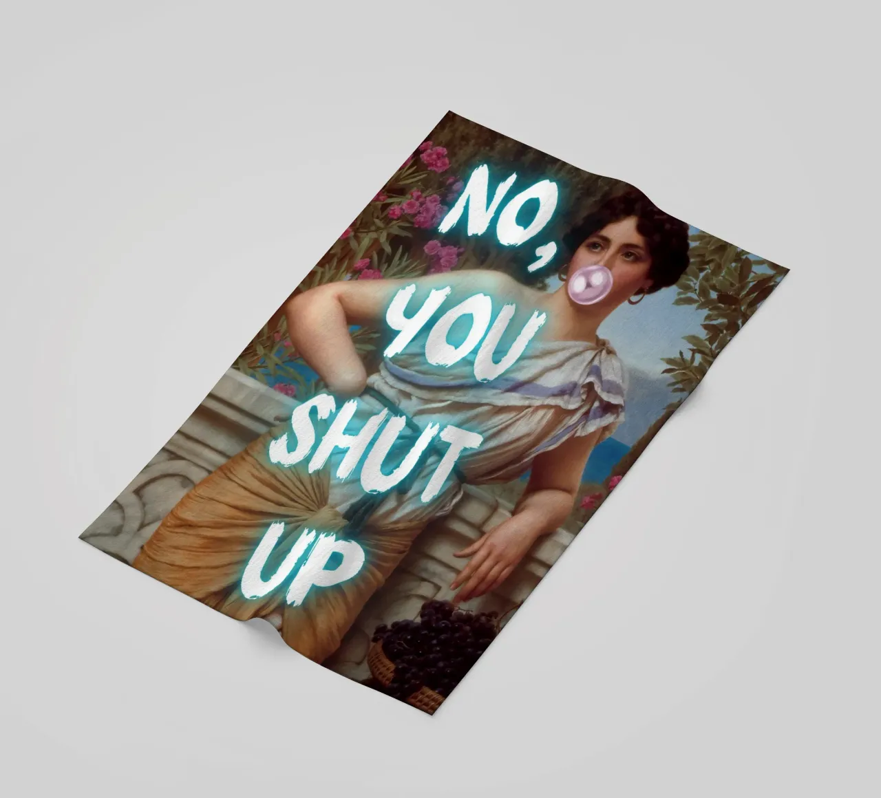 "No, tu stai zitto!" - Pop Art, Remix classico, umoristico, audace telo mare da NorwesClub