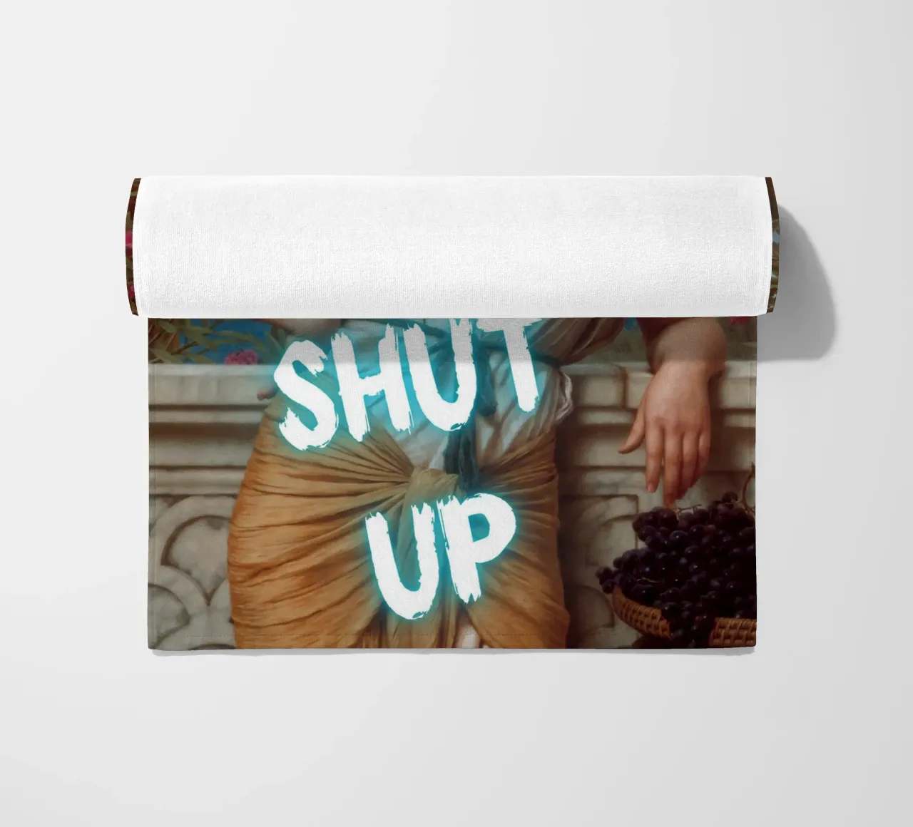 "No, tu stai zitto!" - Pop Art, Remix classico, umoristico, audace telo mare da NorwesClub