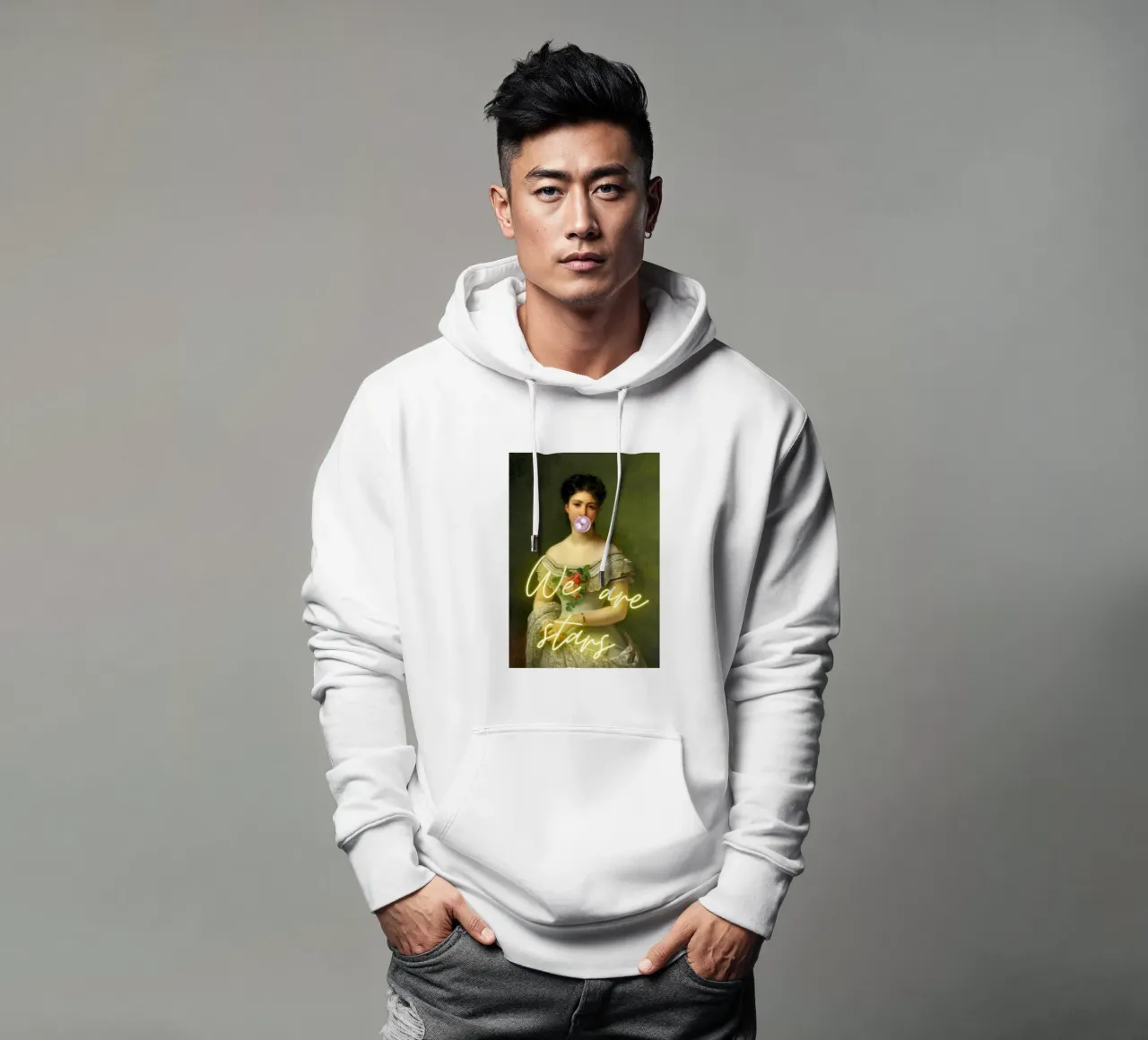 "We Are Stars" - Pop-art, Klassieke remix, Inspirerend, Tren hoodie van NorwesClub