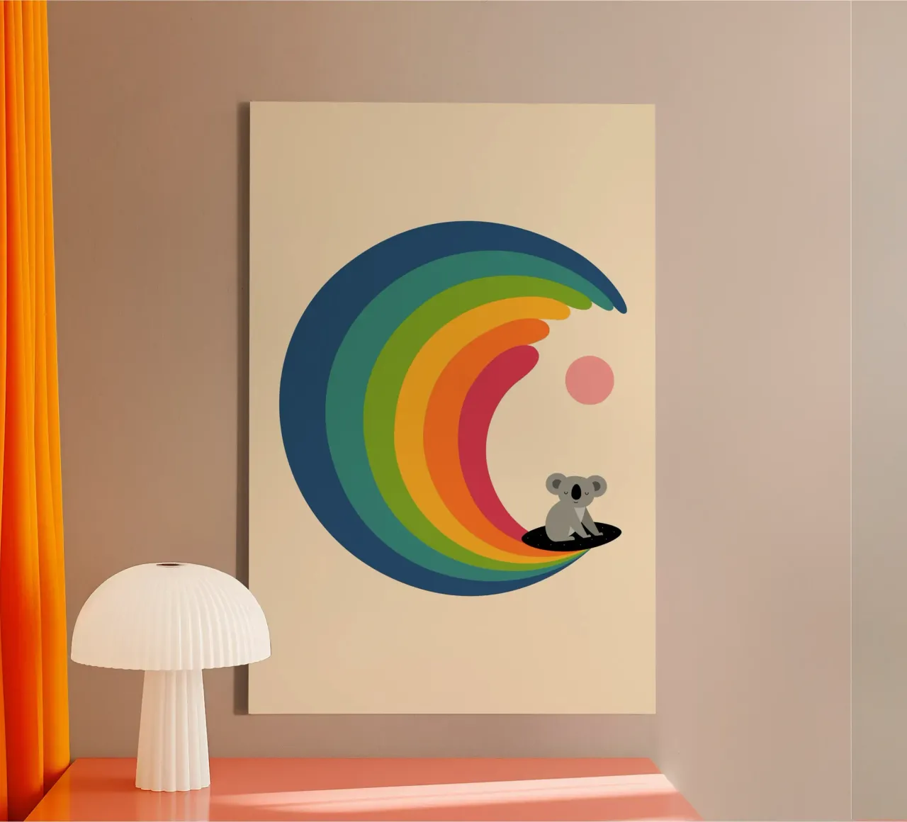 Droomsurfer canvas met Baklijst van Andy Westface