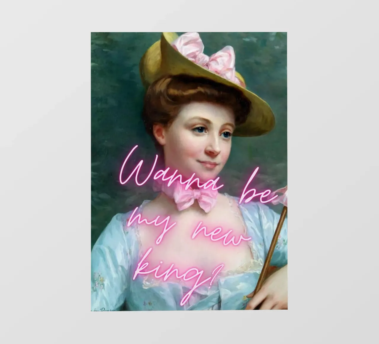 "Vuoi essere il mio nuovo re?" - Pop Art, Remix classico, giocoso, R telo in pvc da NorwesClub