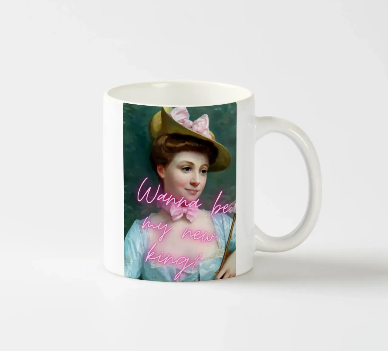 "Vuoi essere il mio nuovo re?" - Pop Art, Remix classico, giocoso, R tazza in ceramica da NorwesClub