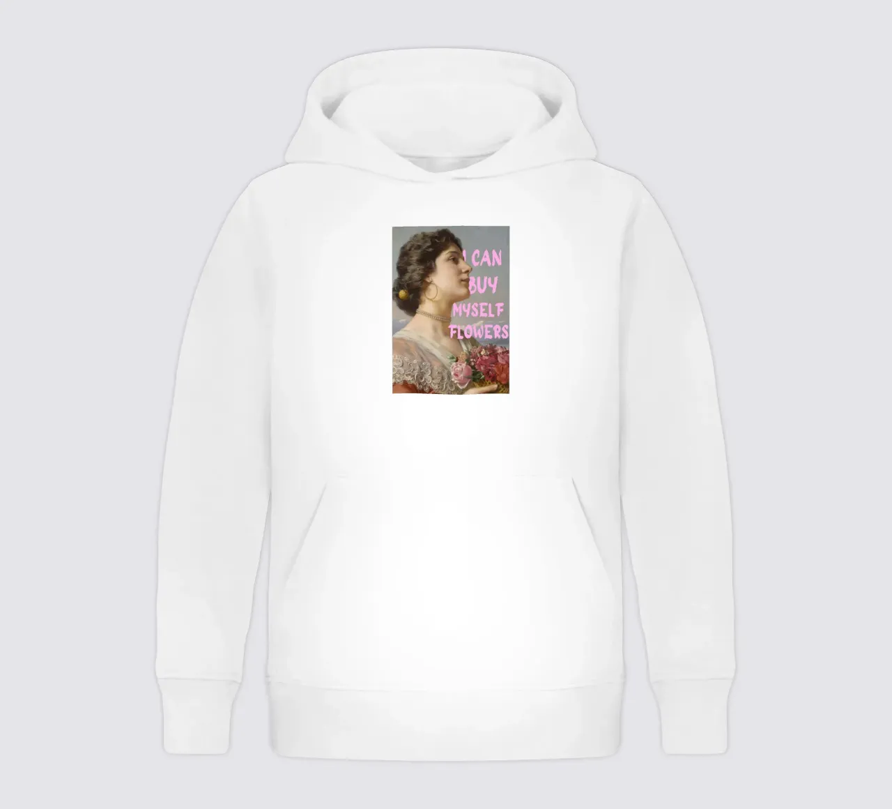 "Cómprame flores" - Bouguereau, Pop Art, Empoderamiento, Sel sudadera con capucha para niño de NorwesClub