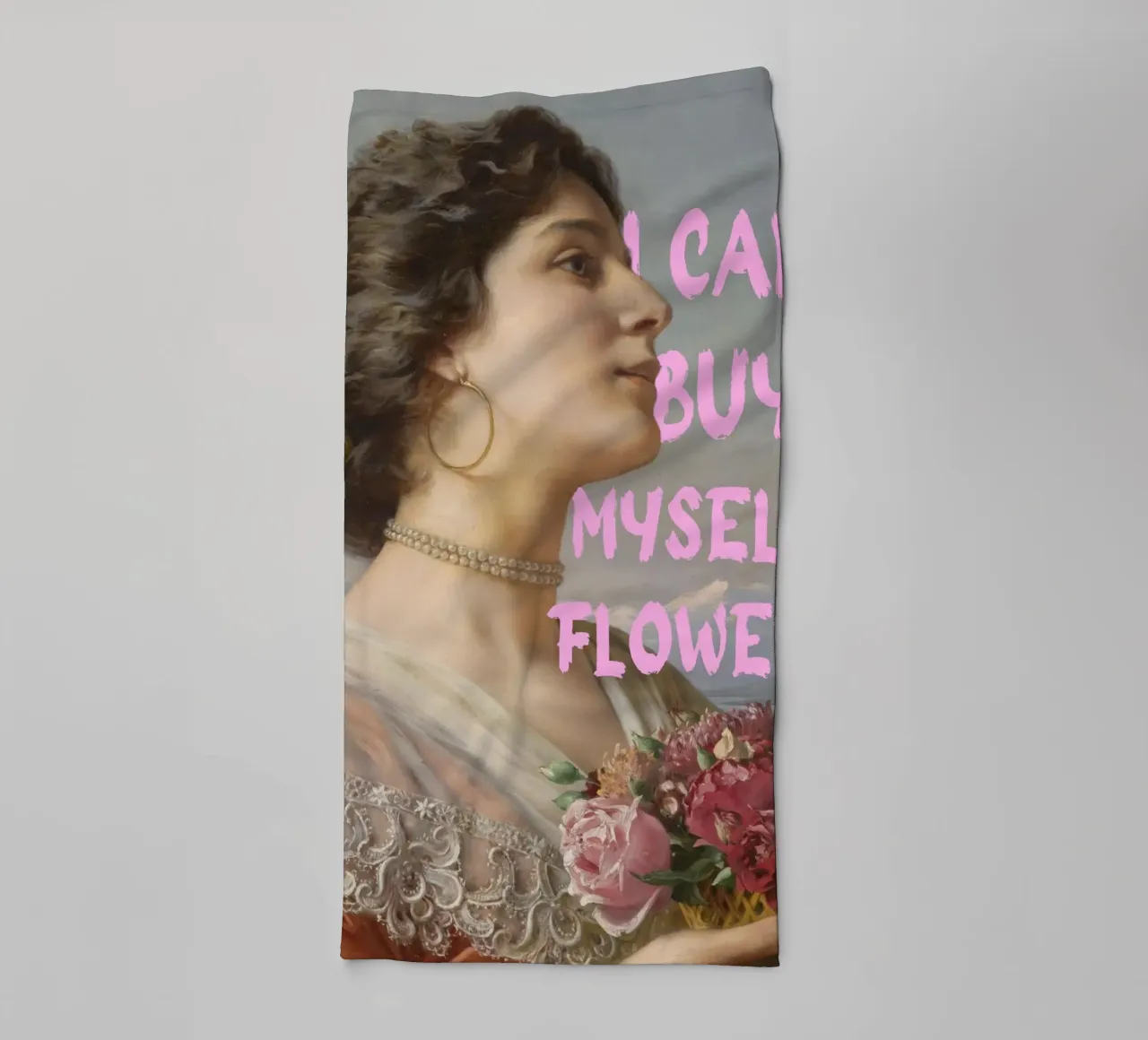 "Cómprame flores" - Bouguereau, Pop Art, Empoderamiento, Sel toalla de baño de NorwesClub