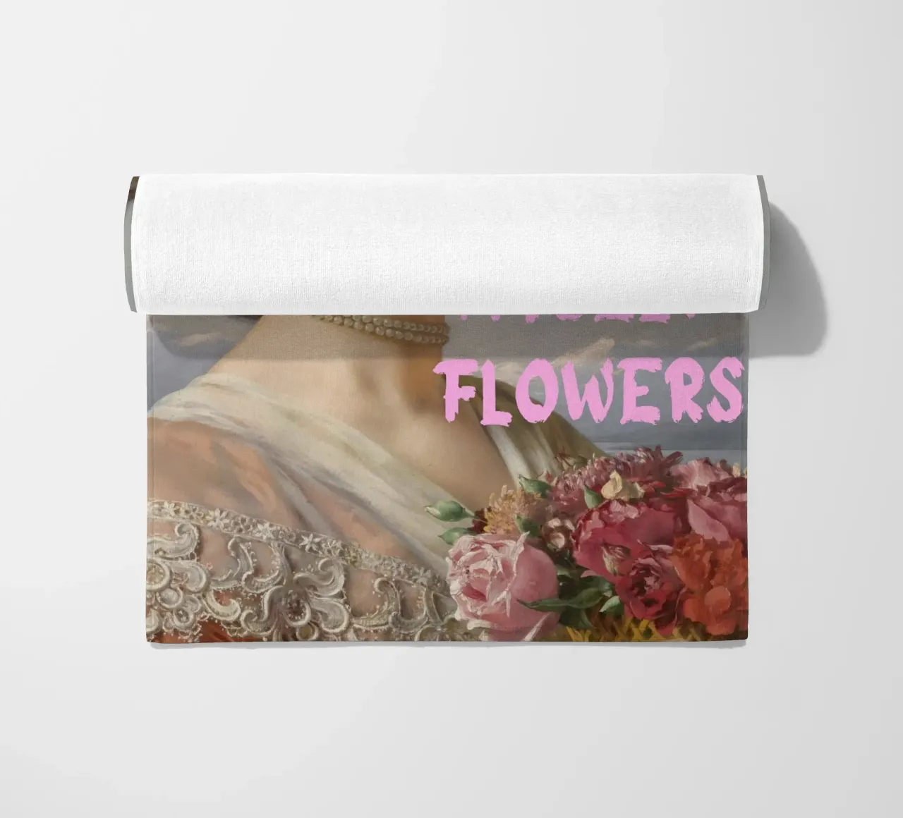 "Cómprame flores" - Bouguereau, Pop Art, Empoderamiento, Sel toalla de playa de NorwesClub