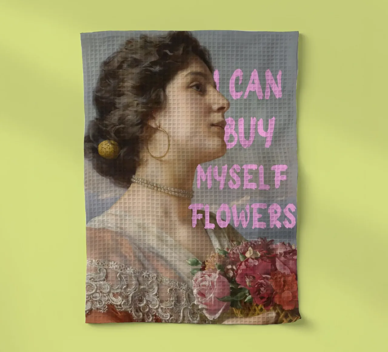 "Cómprame flores" - Bouguereau, Pop Art, Empoderamiento, Sel paño de cocina de NorwesClub