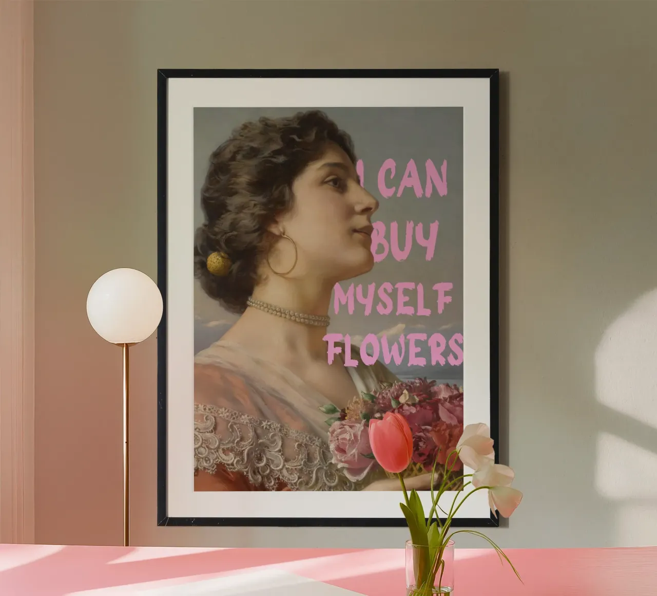 "Cómprame flores" - Bouguereau, Pop Art, Empoderamiento, Sel hahnemühle de NorwesClub