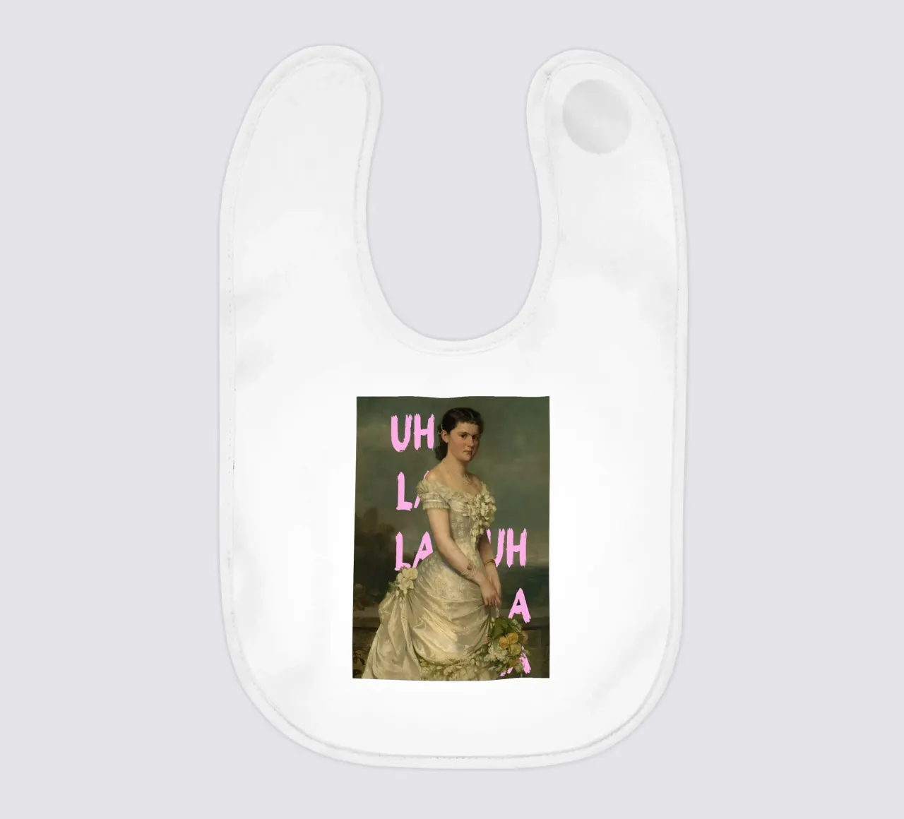 "Uh La La Princess" - Pop Art, Remix classico, giocoso, reale bavaglino da NorwesClub