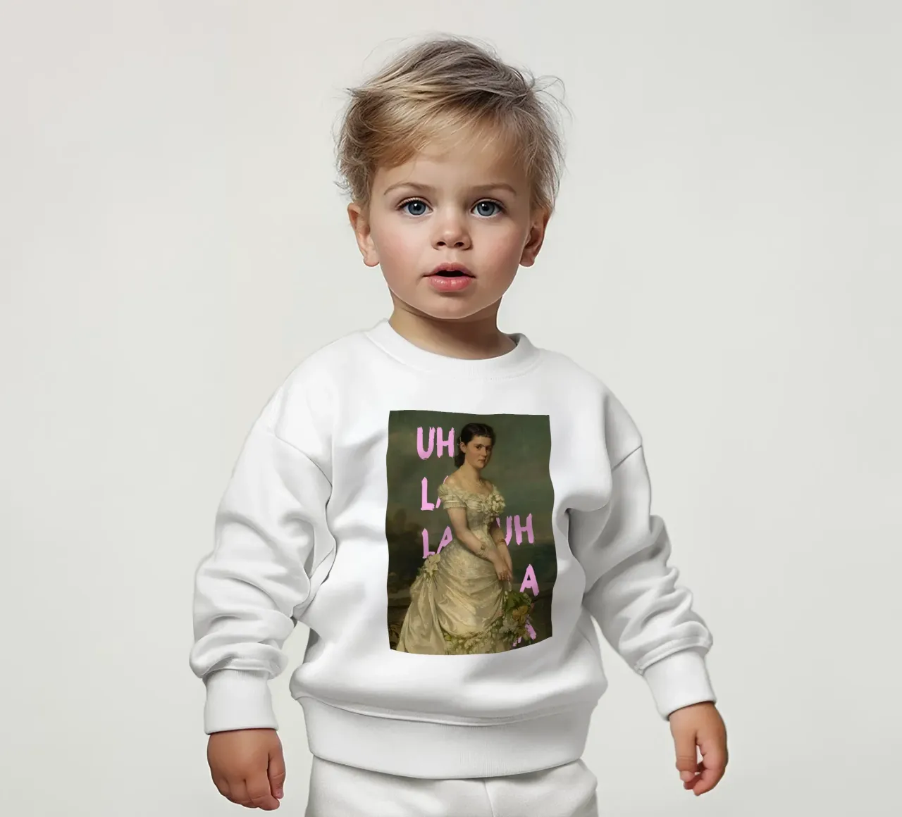 "Uh La La Princess" - Pop Art, Remix classico, giocoso, reale felpa neonato da NorwesClub
