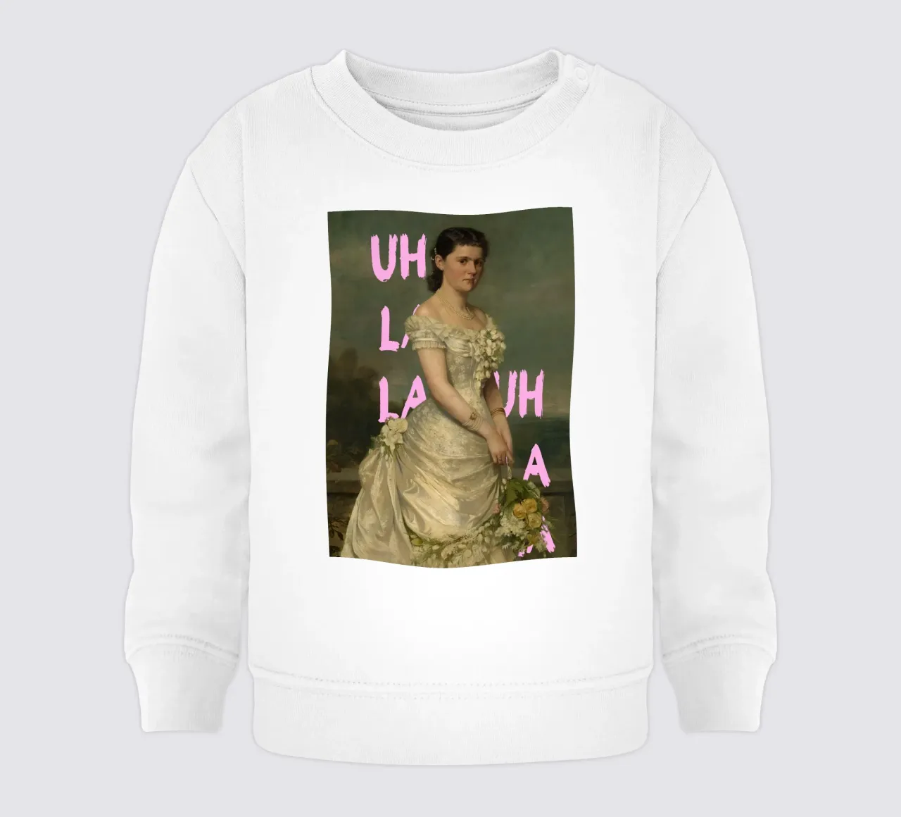 "Uh La La Princess" - Pop Art, Remix classico, giocoso, reale felpa neonato da NorwesClub