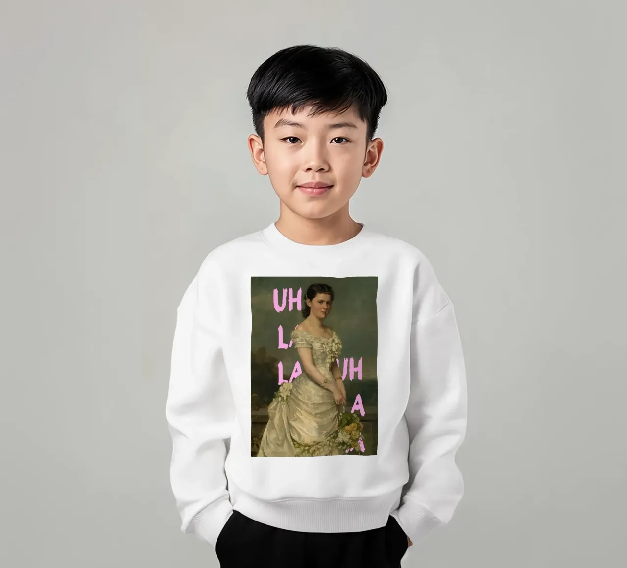"Uh La La Princess" - Pop Art, Remix classico, giocoso, reale felpa bambino da NorwesClub