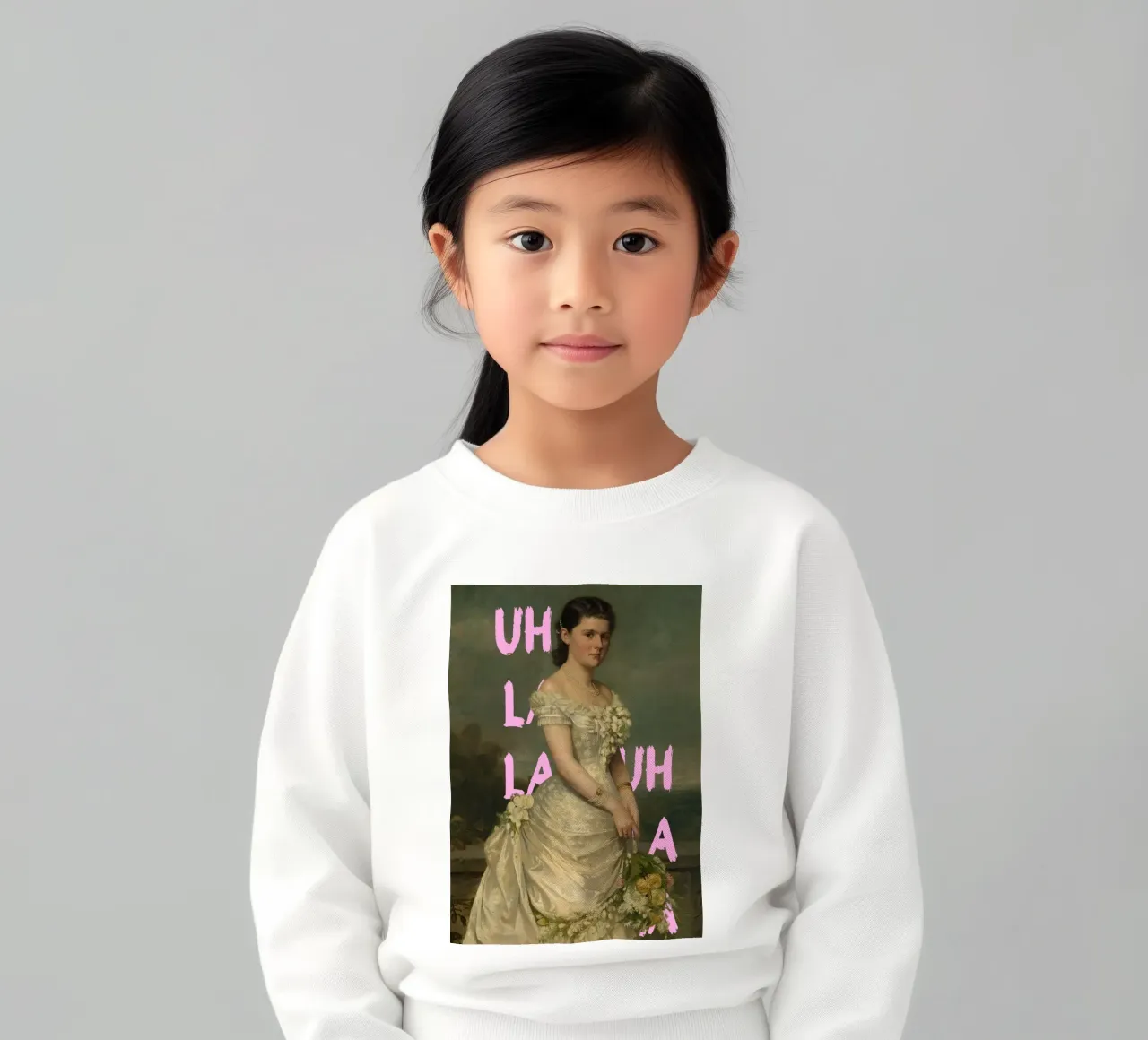 "Uh La La Princess" - Pop Art, Remix classico, giocoso, reale felpa bambino da NorwesClub