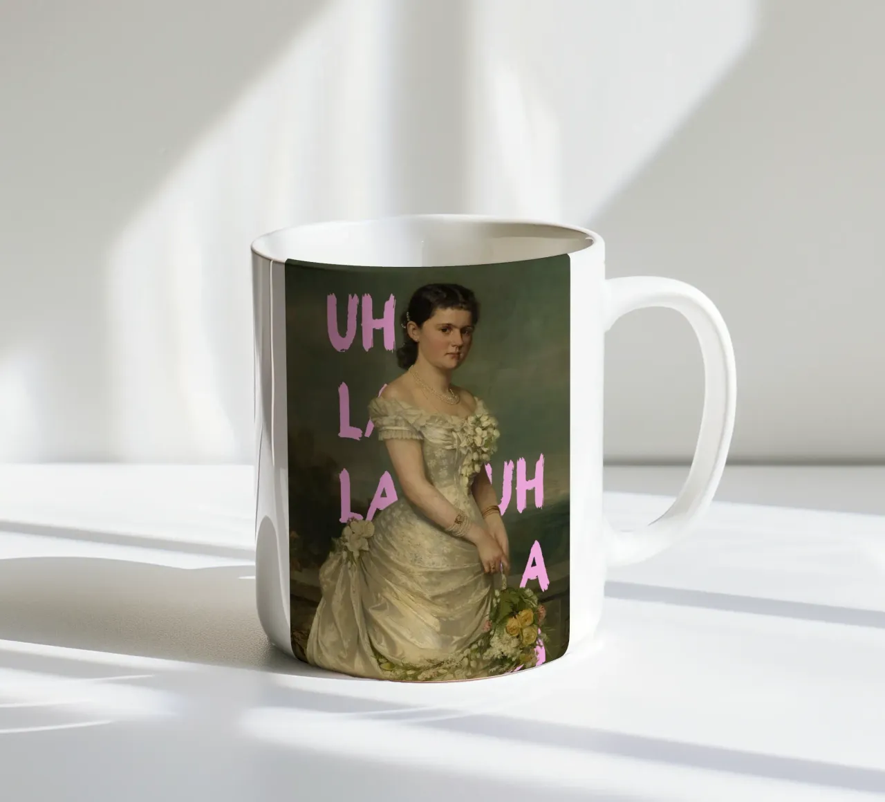 "Uh La La Princess" - Pop Art, Remix classico, giocoso, reale tazza in ceramica da NorwesClub
