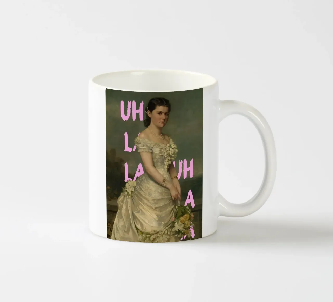 "Uh La La Princess" - Pop Art, Remix classico, giocoso, reale tazza in ceramica da NorwesClub
