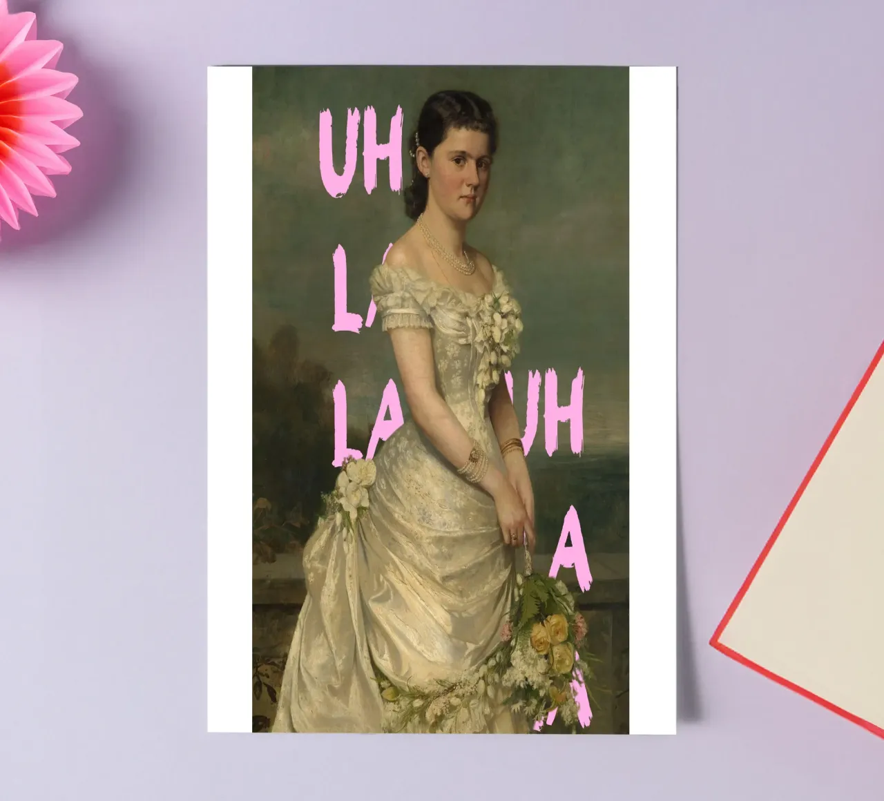 "Uh La La Princess" - Pop Art, Remix classico, giocoso, reale foglio adesivo da NorwesClub