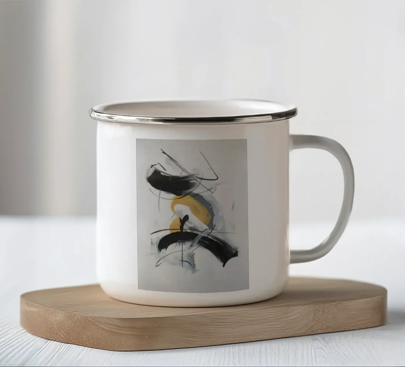 Gravity Loop Strike enamel mug by Monarch Arc