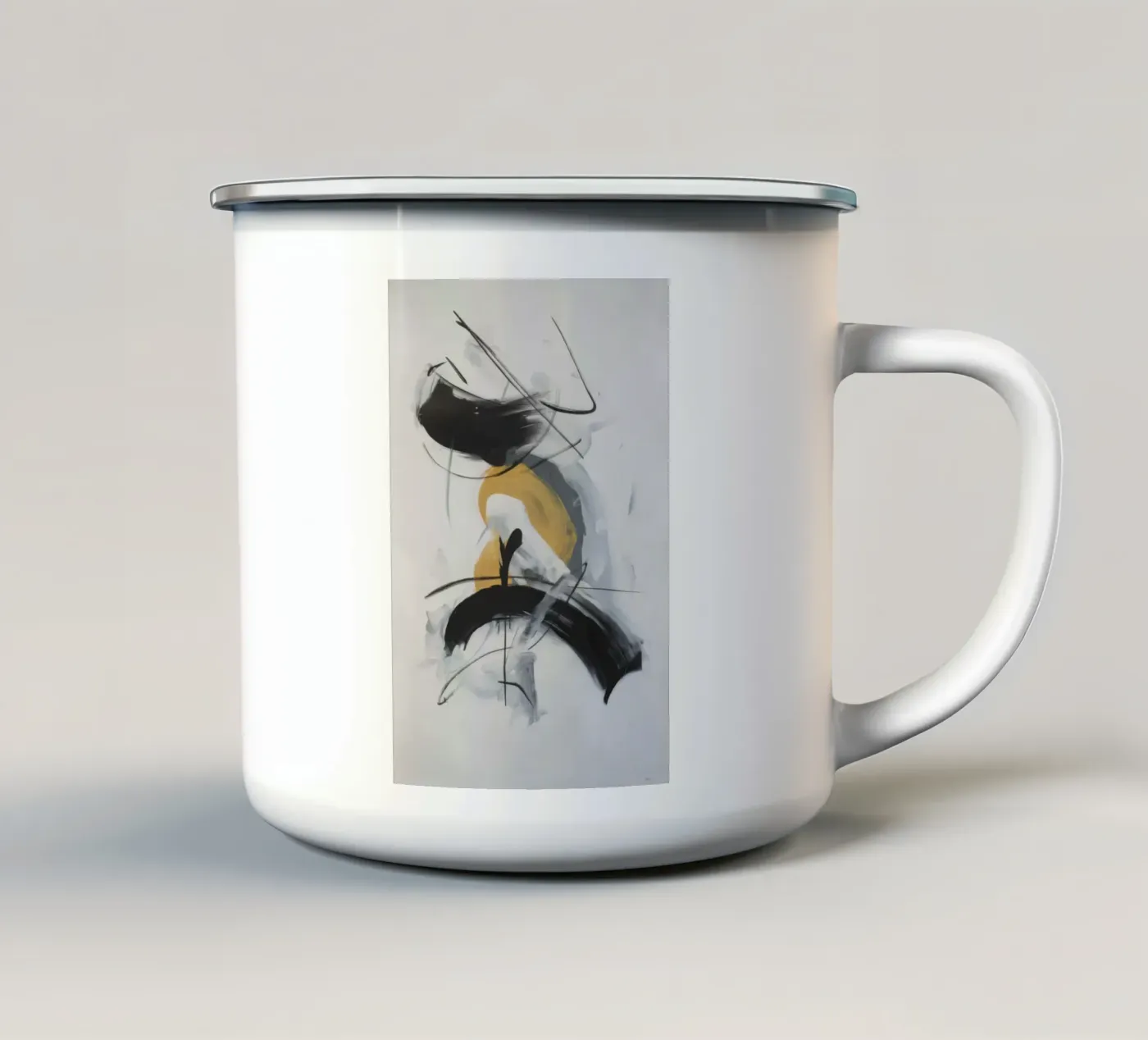 Gravity Loop Strike enamel mug by Monarch Arc
