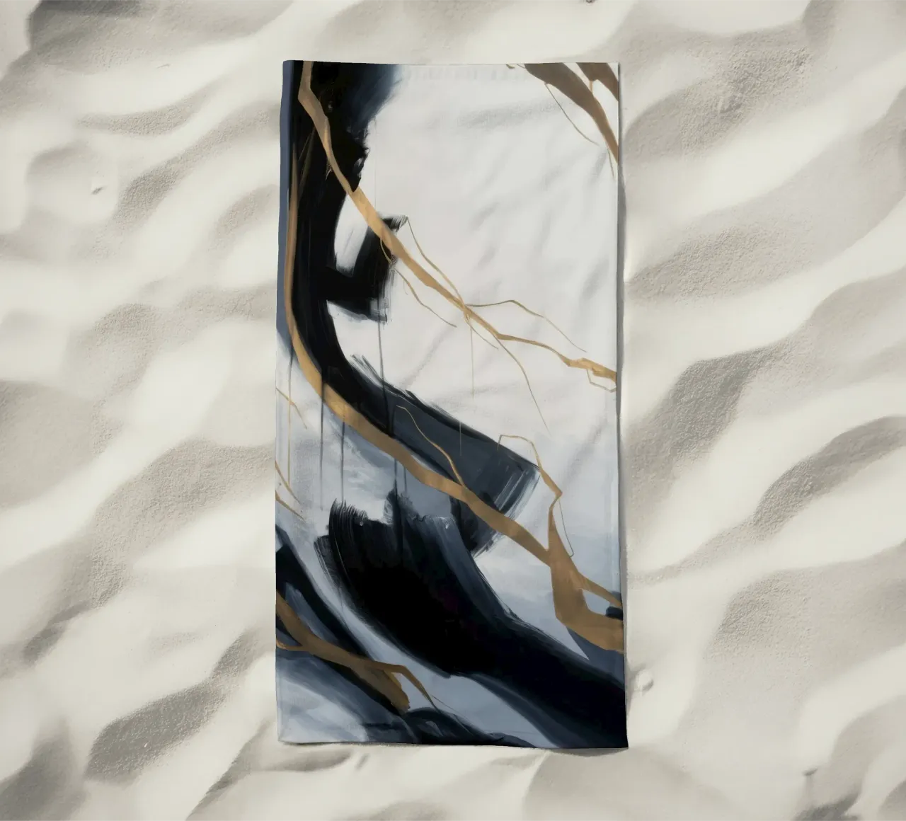 Molten Trace Echo beach towel by Monarch Arc