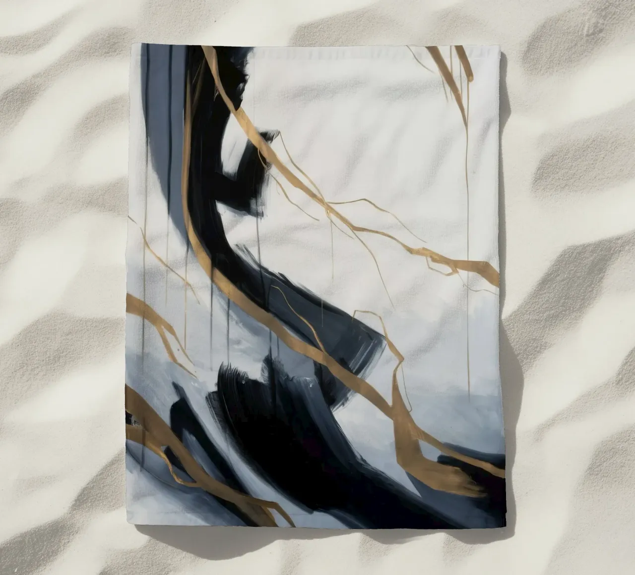 Molten Trace Echo beach towel by Monarch Arc