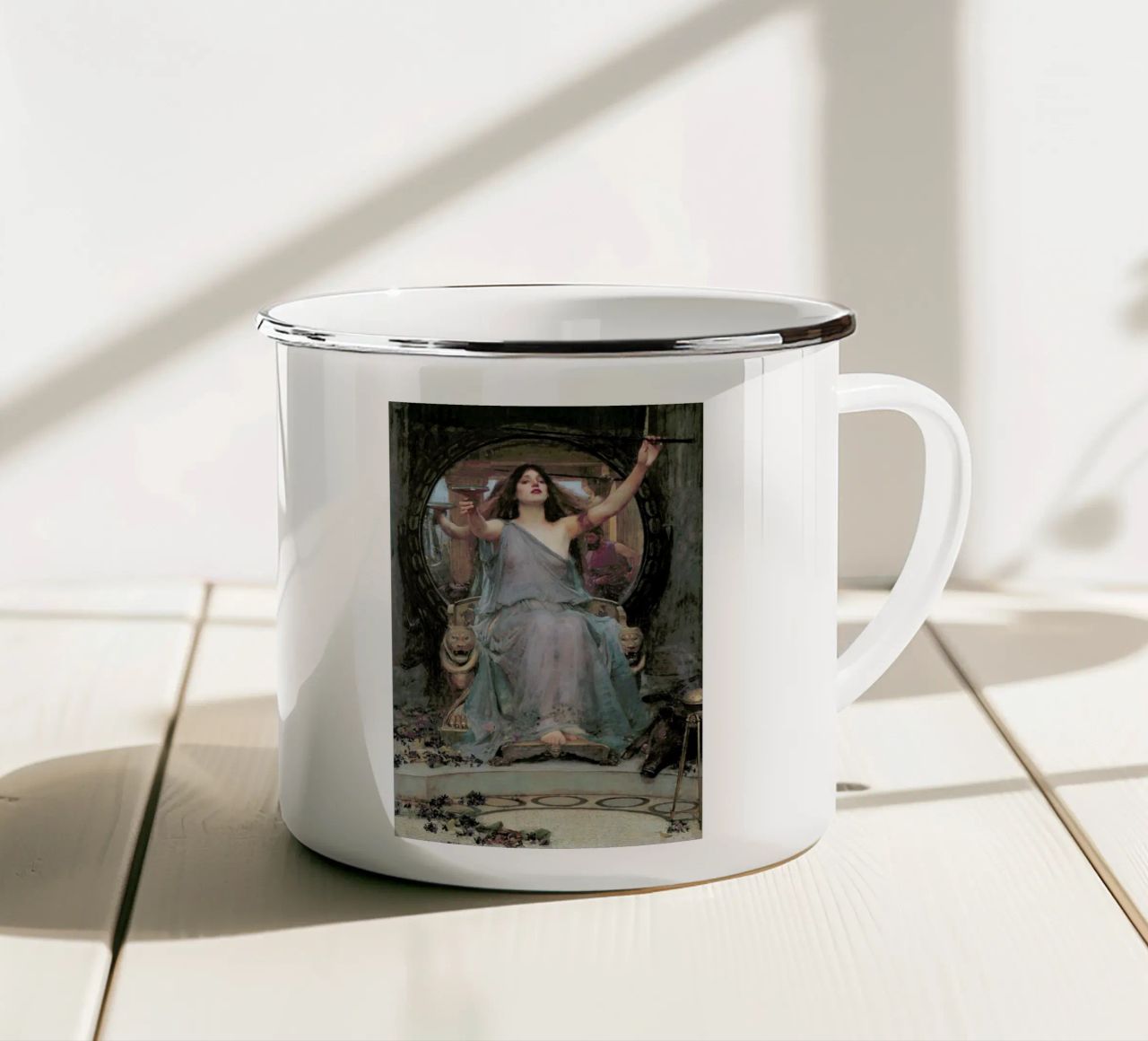 Waterhouse - Circe Offering The Cup To Odysseus tazza in smalto da Vintage by JUNIQE