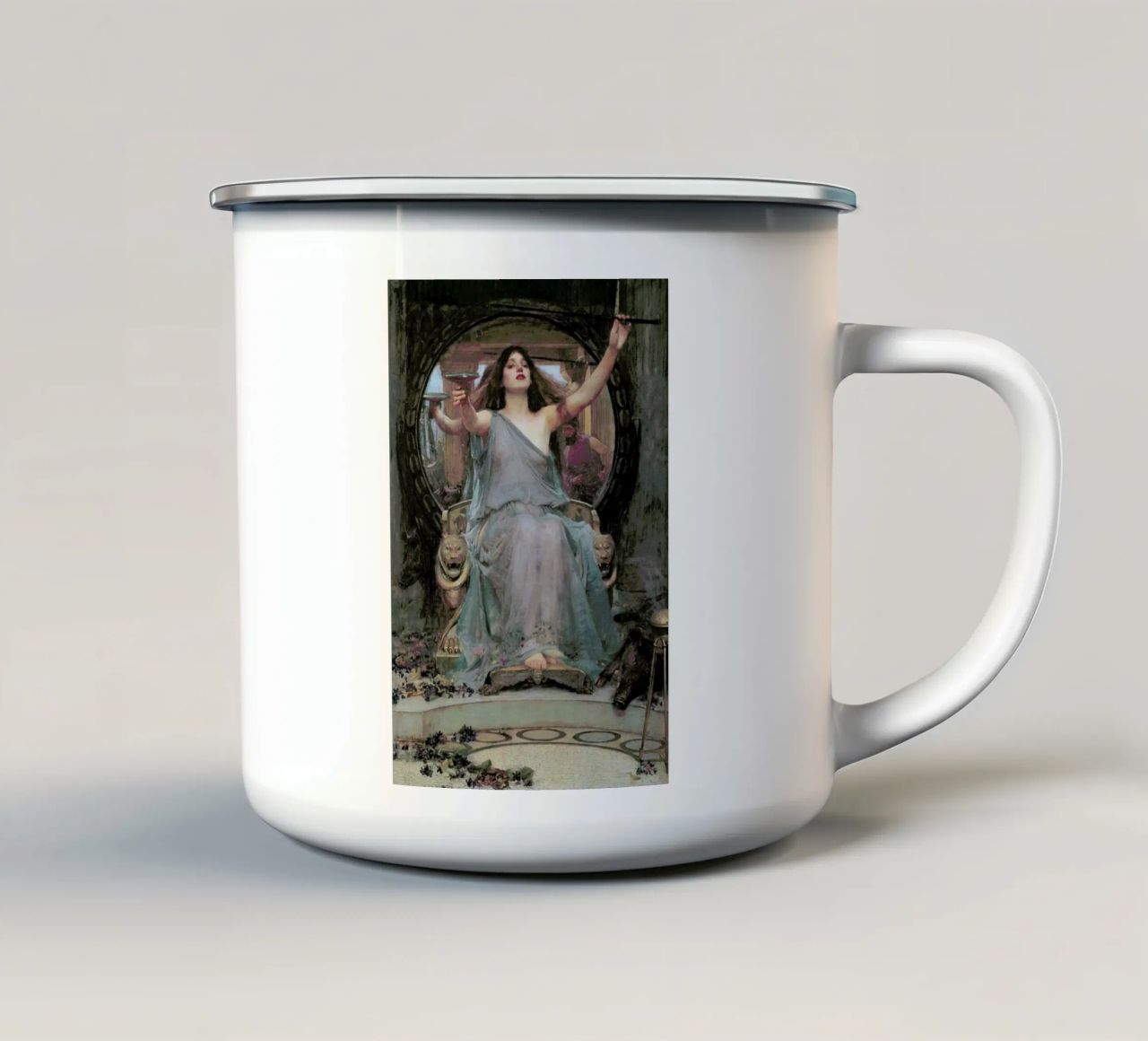 Waterhouse - Circe Offering The Cup To Odysseus tazza in smalto da Vintage by JUNIQE