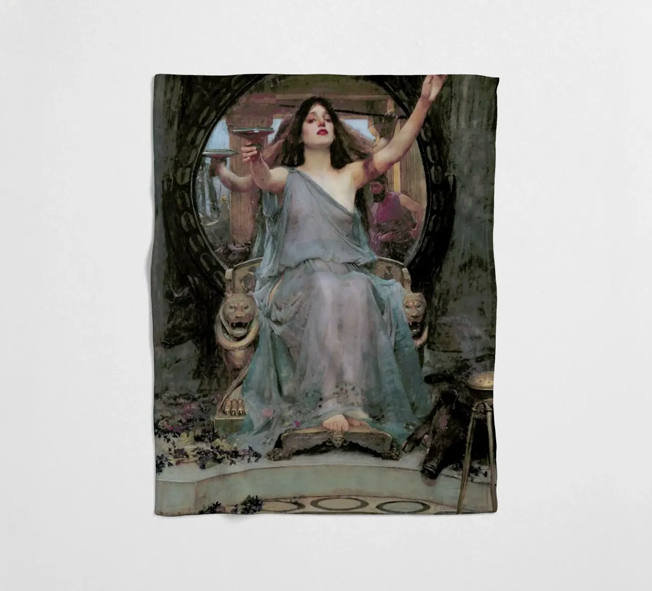 Waterhouse - Circe Offering The Cup To Odysseus coperta in pile da Vintage by JUNIQE