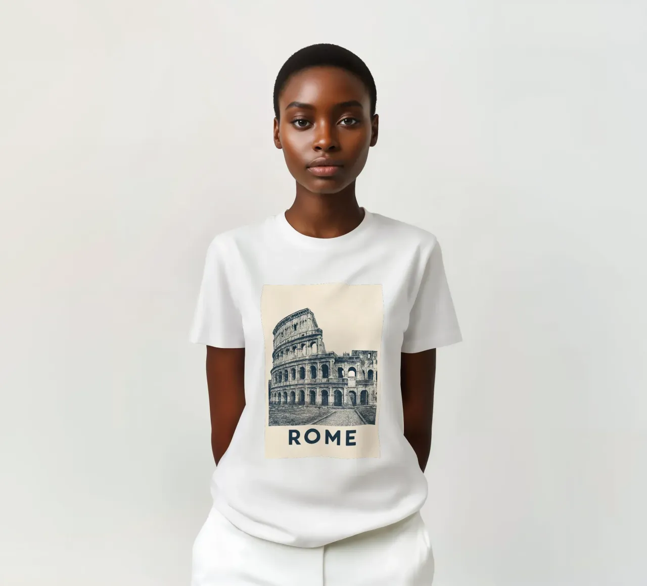 Rome – Colosseum Print - Linocut Series t-shirt da Studio Mooodz