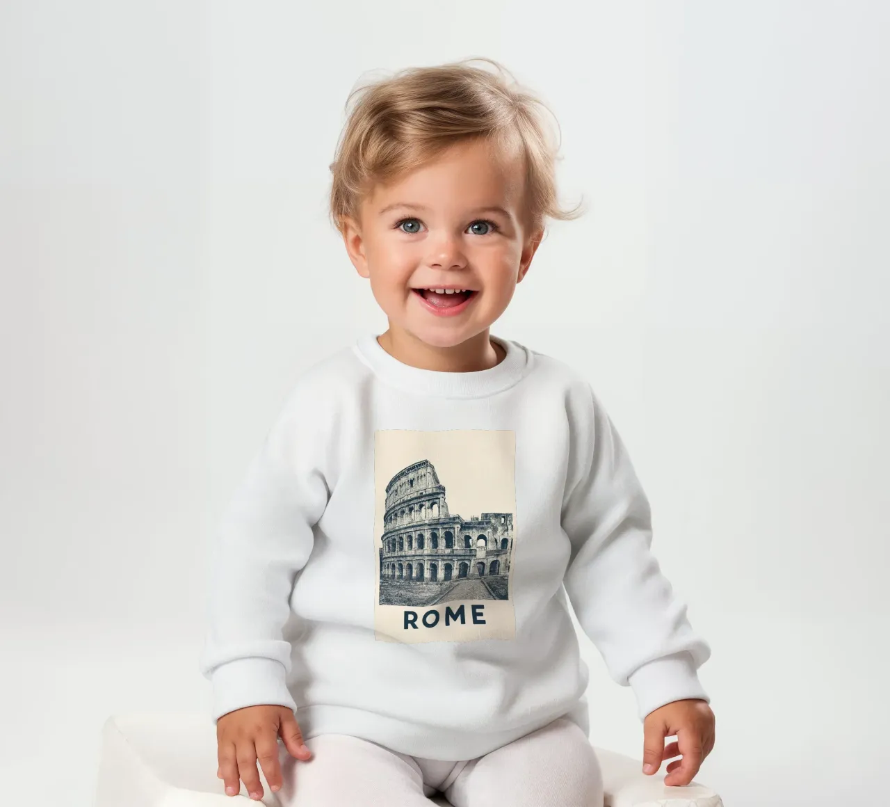 Rome – Colosseum Print - Linocut Series felpa neonato da Studio Mooodz