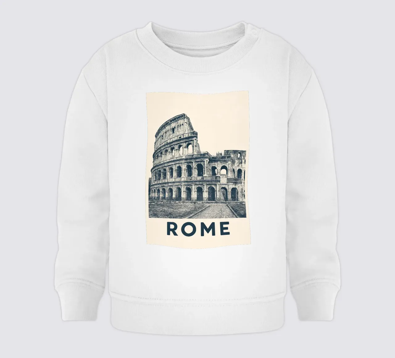 Rome – Colosseum Print - Linocut Series felpa neonato da Studio Mooodz