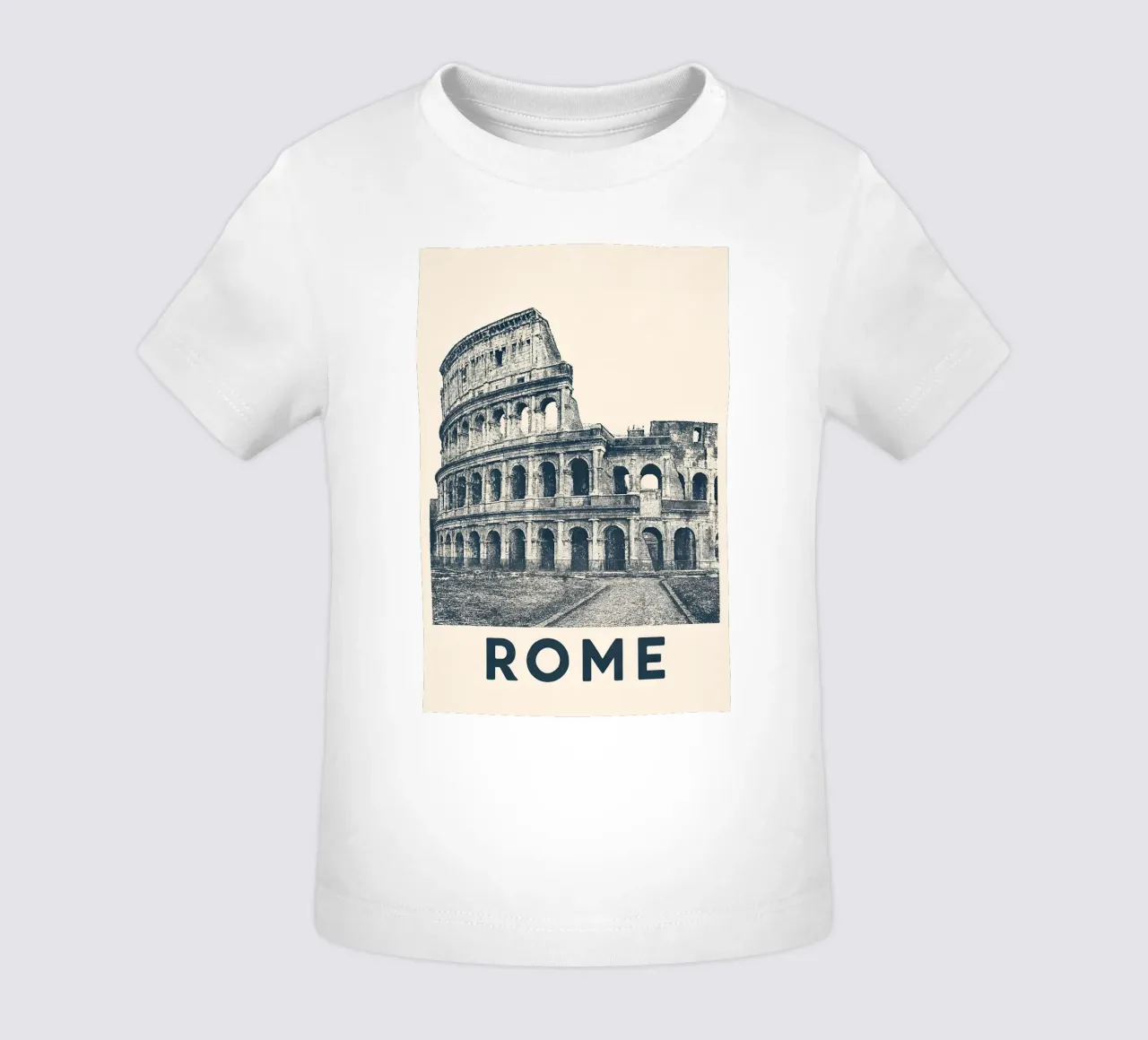 Rome – Colosseum Print - Linocut Series maglietta neonato da Studio Mooodz