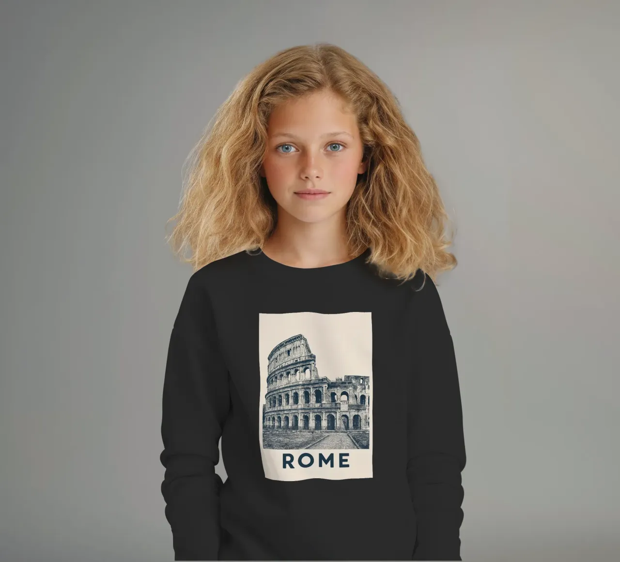 Rome – Colosseum Print - Linocut Series felpa bambino da Studio Mooodz