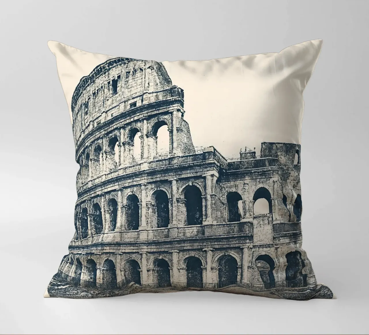 Rome – Colosseum Print - Linocut Series cuscino da Studio Mooodz