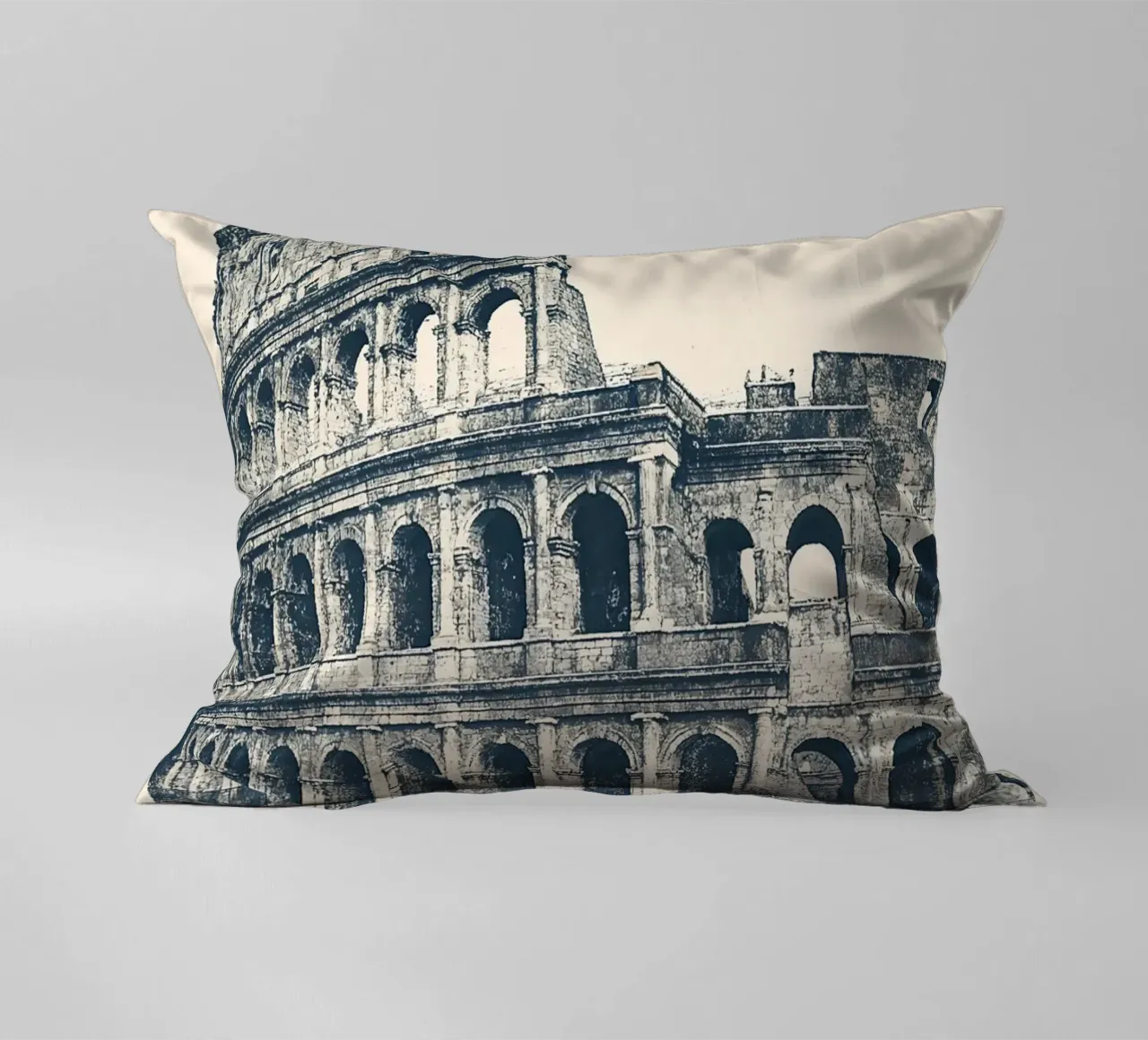 Rome – Colosseum Print - Linocut Series cuscino da Studio Mooodz