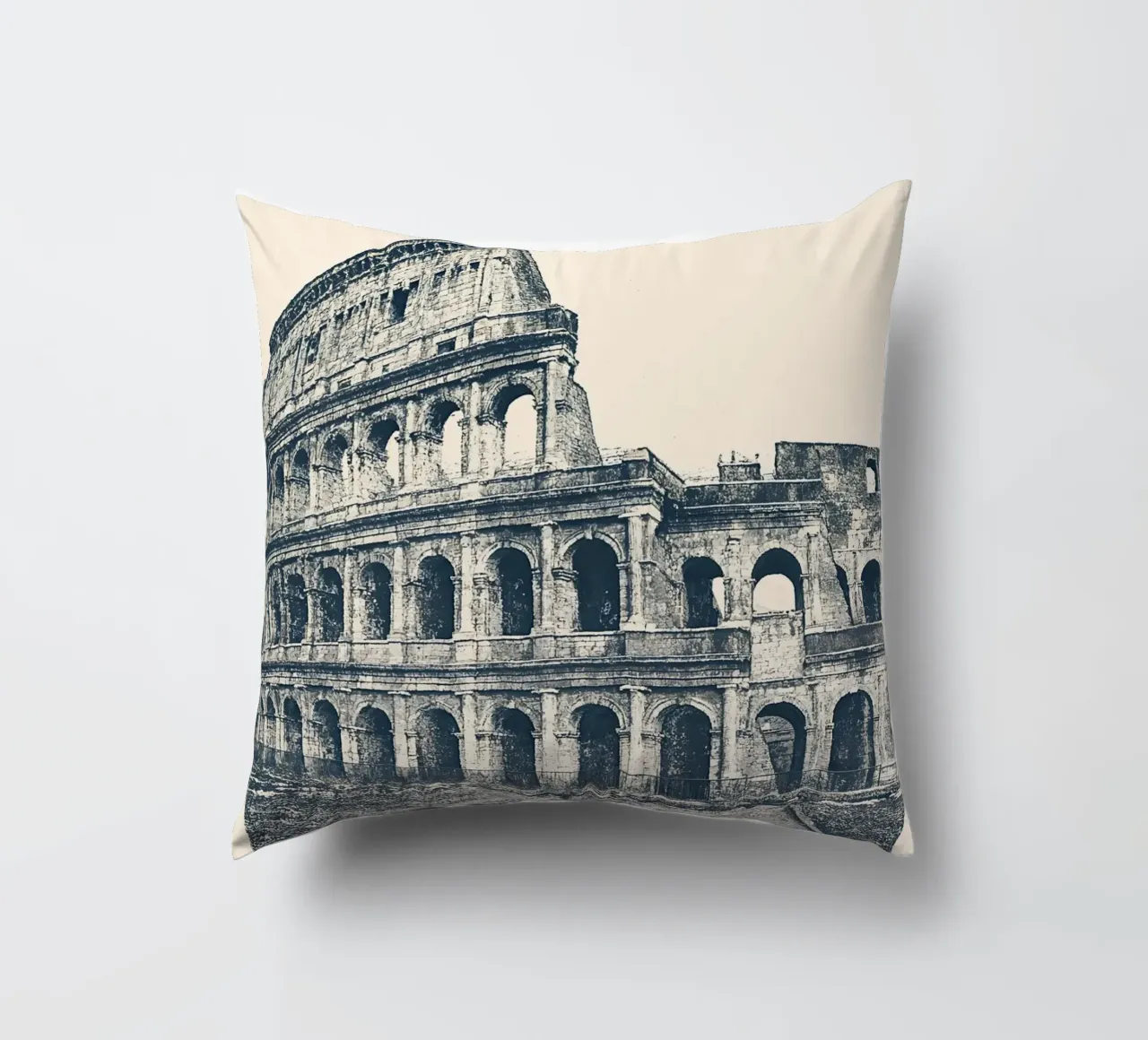 Rome – Colosseum Print - Linocut Series cuscino da Studio Mooodz