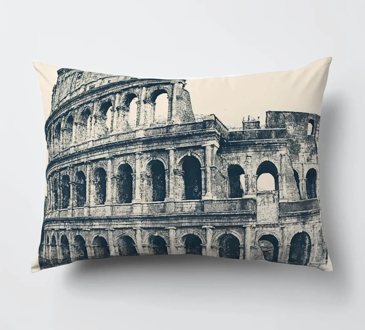 Rome – Colosseum Print - Linocut Series cuscino da Studio Mooodz