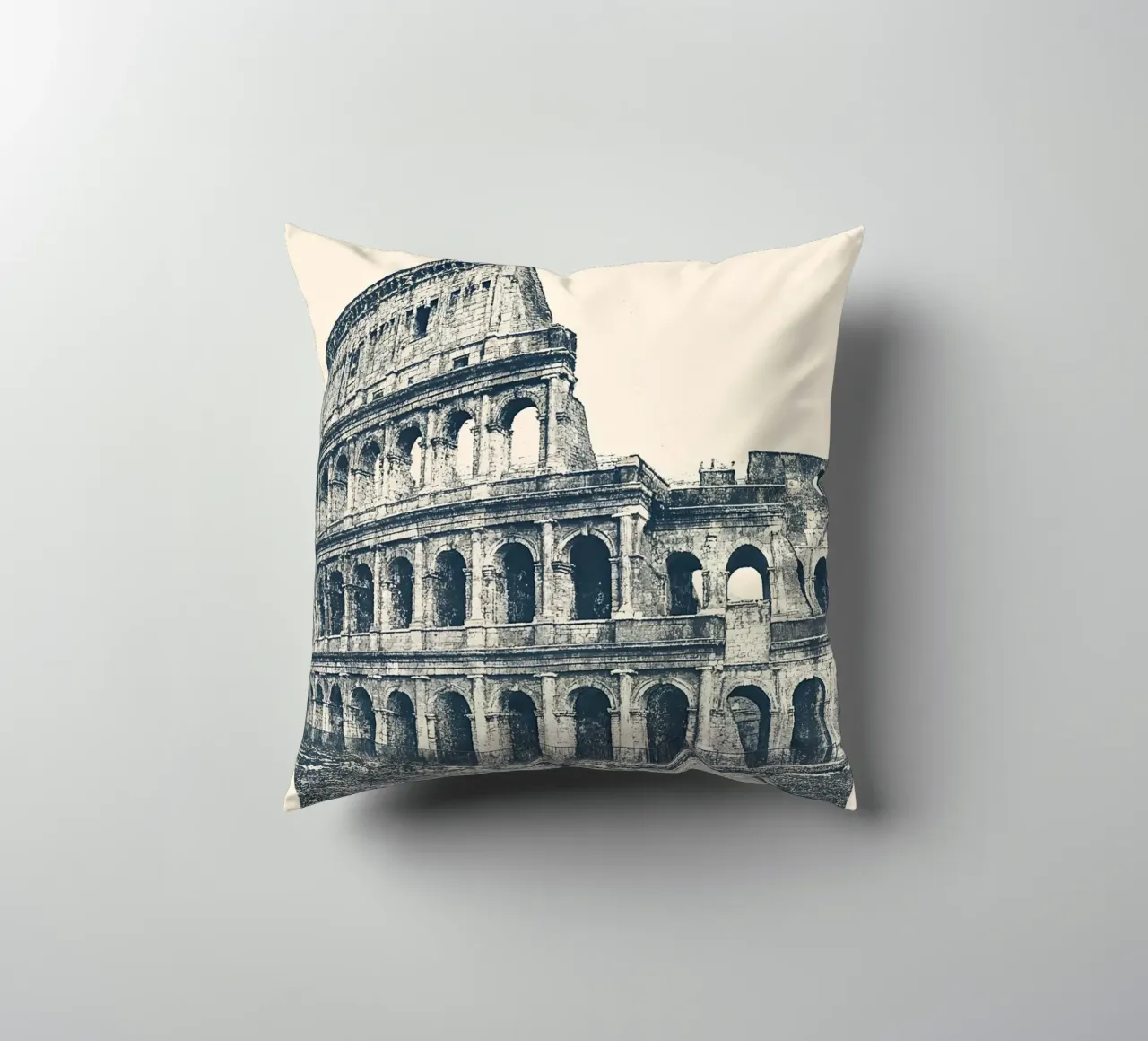 Rome – Colosseum Print - Linocut Series cuscino da Studio Mooodz