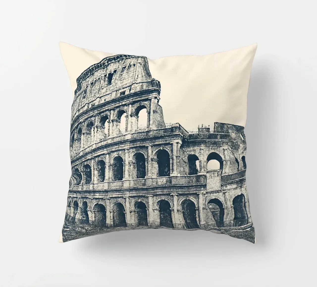 Rome – Colosseum Print - Linocut Series cuscino da Studio Mooodz