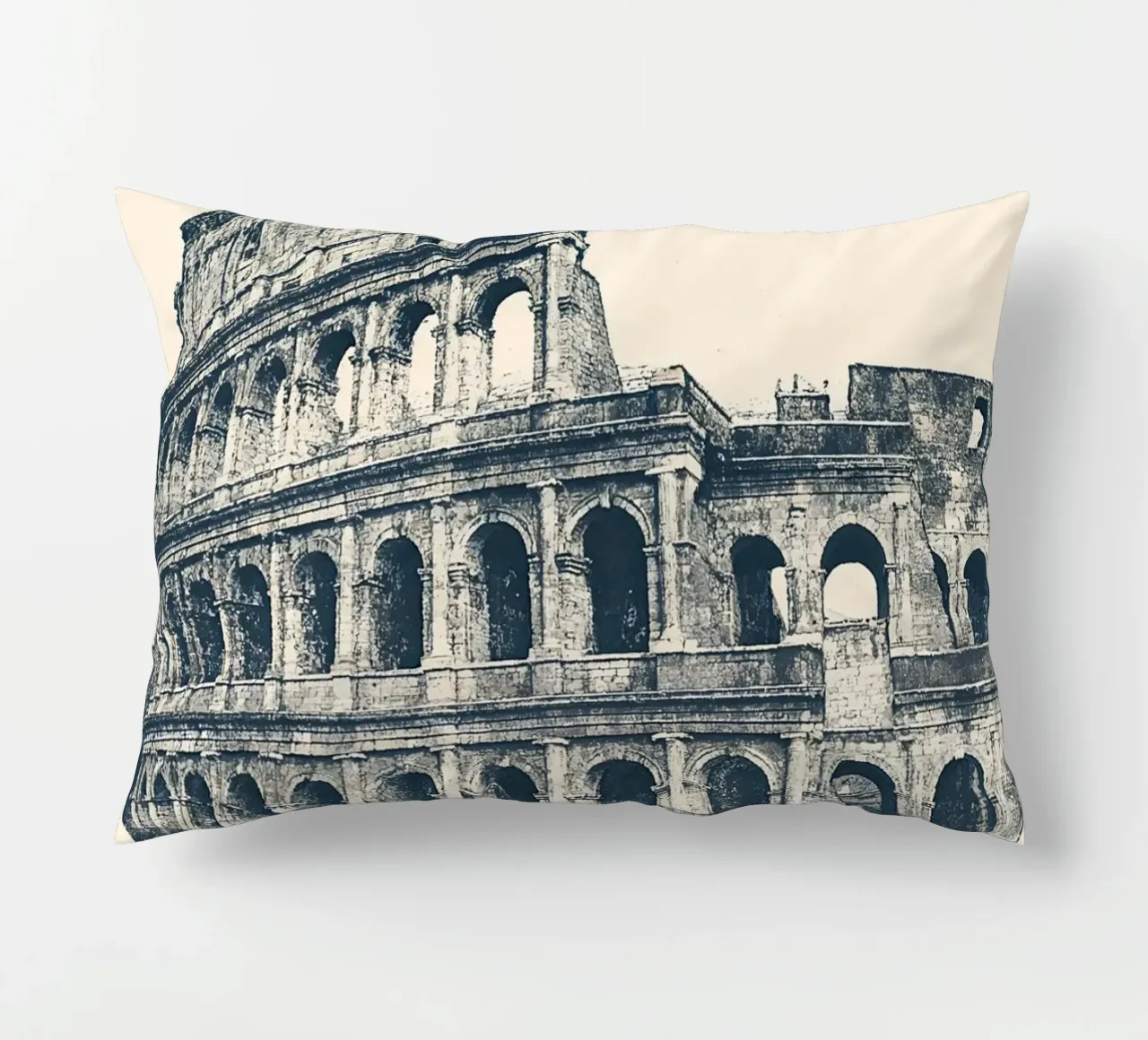 Rome – Colosseum Print - Linocut Series cuscino da Studio Mooodz