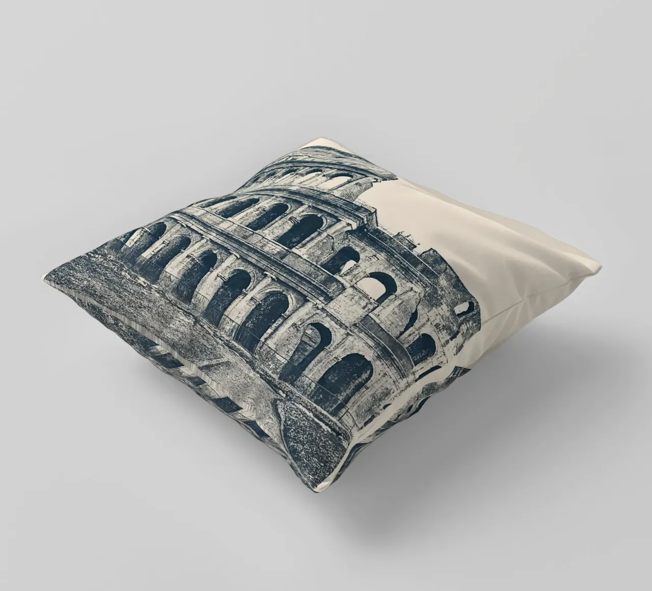 Rome – Colosseum Print - Linocut Series cuscino da Studio Mooodz