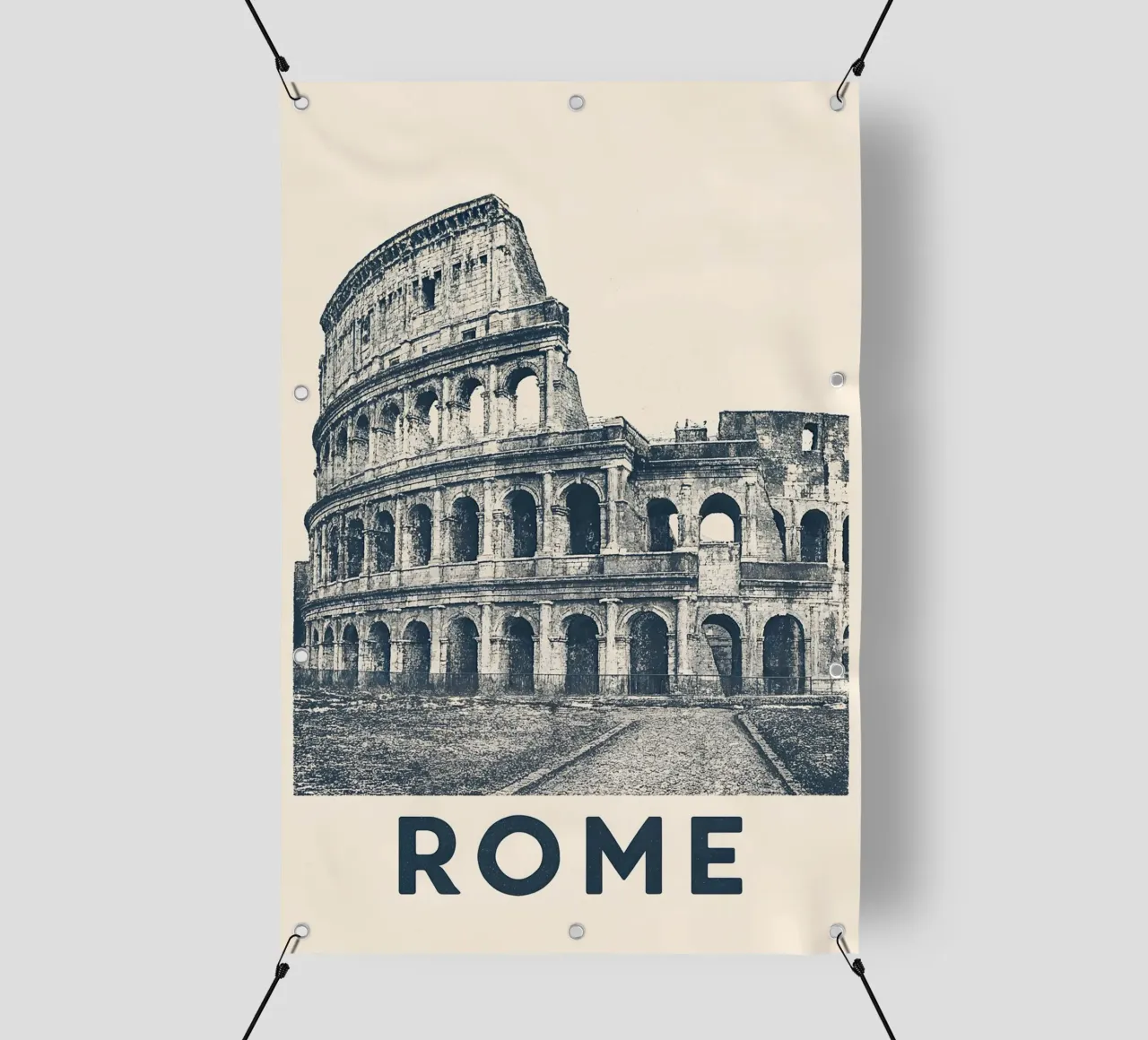 Rome – Colosseum Print - Linocut Series telo in pvc da Studio Mooodz