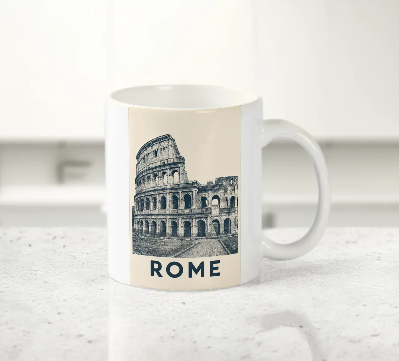 Rome – Colosseum Print - Linocut Series tazza in ceramica da Studio Mooodz
