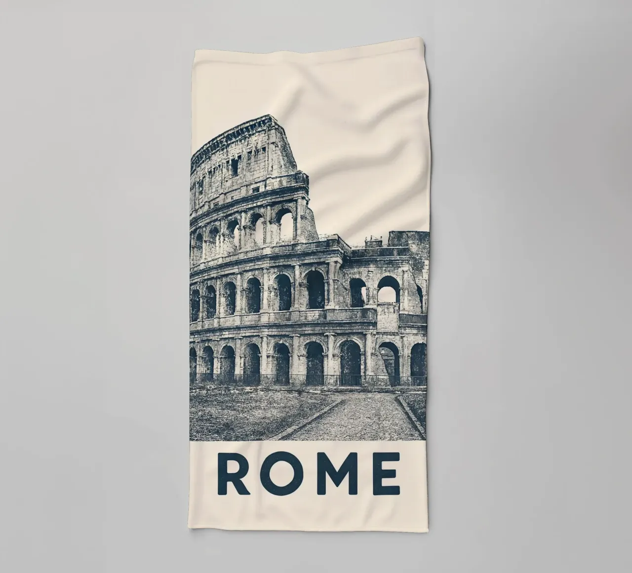 Rome – Colosseum Print - Linocut Series asciugamano da bagno da Studio Mooodz