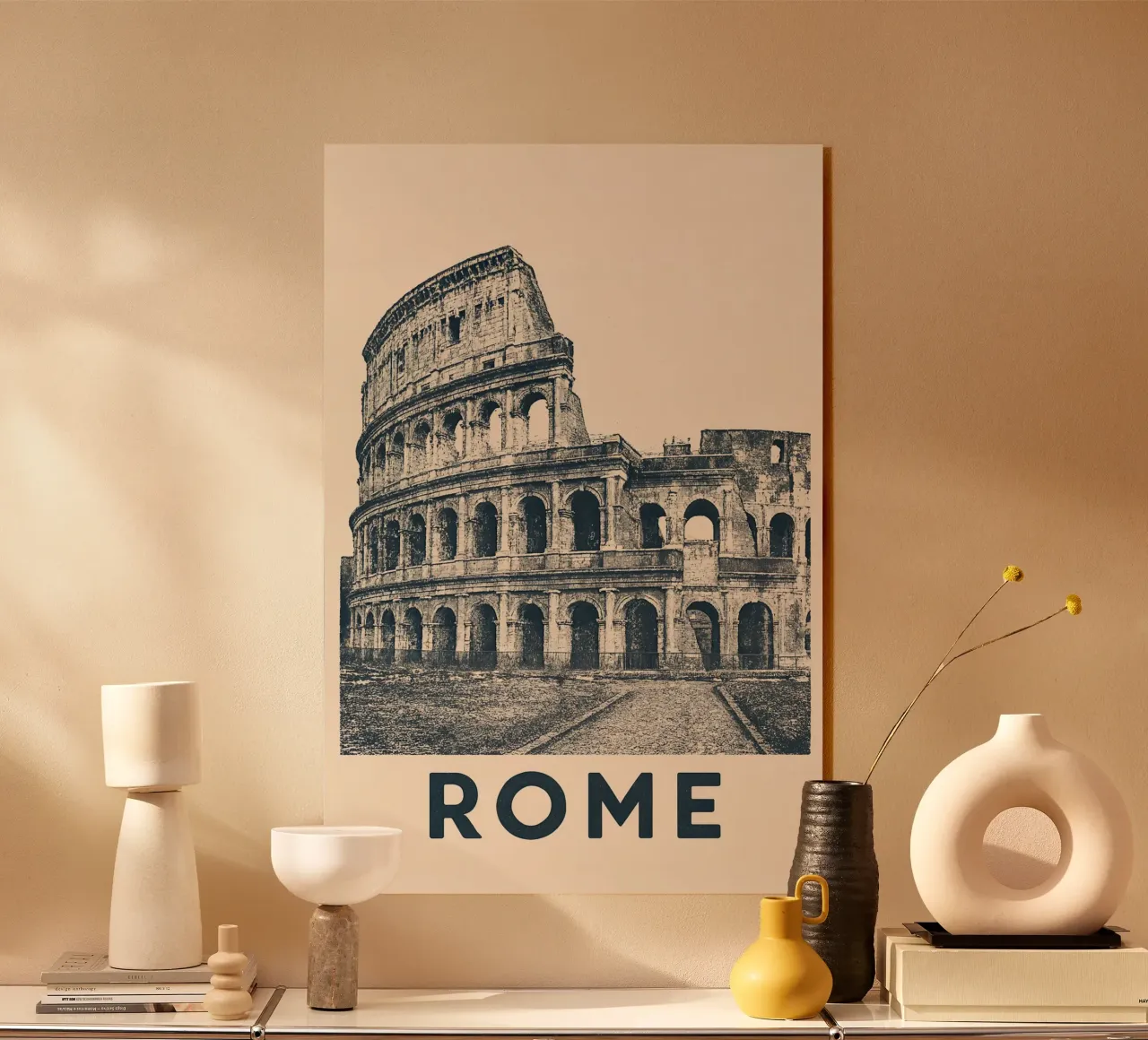 Rome – Colosseum Print - Linocut Series plexiglass da Studio Mooodz