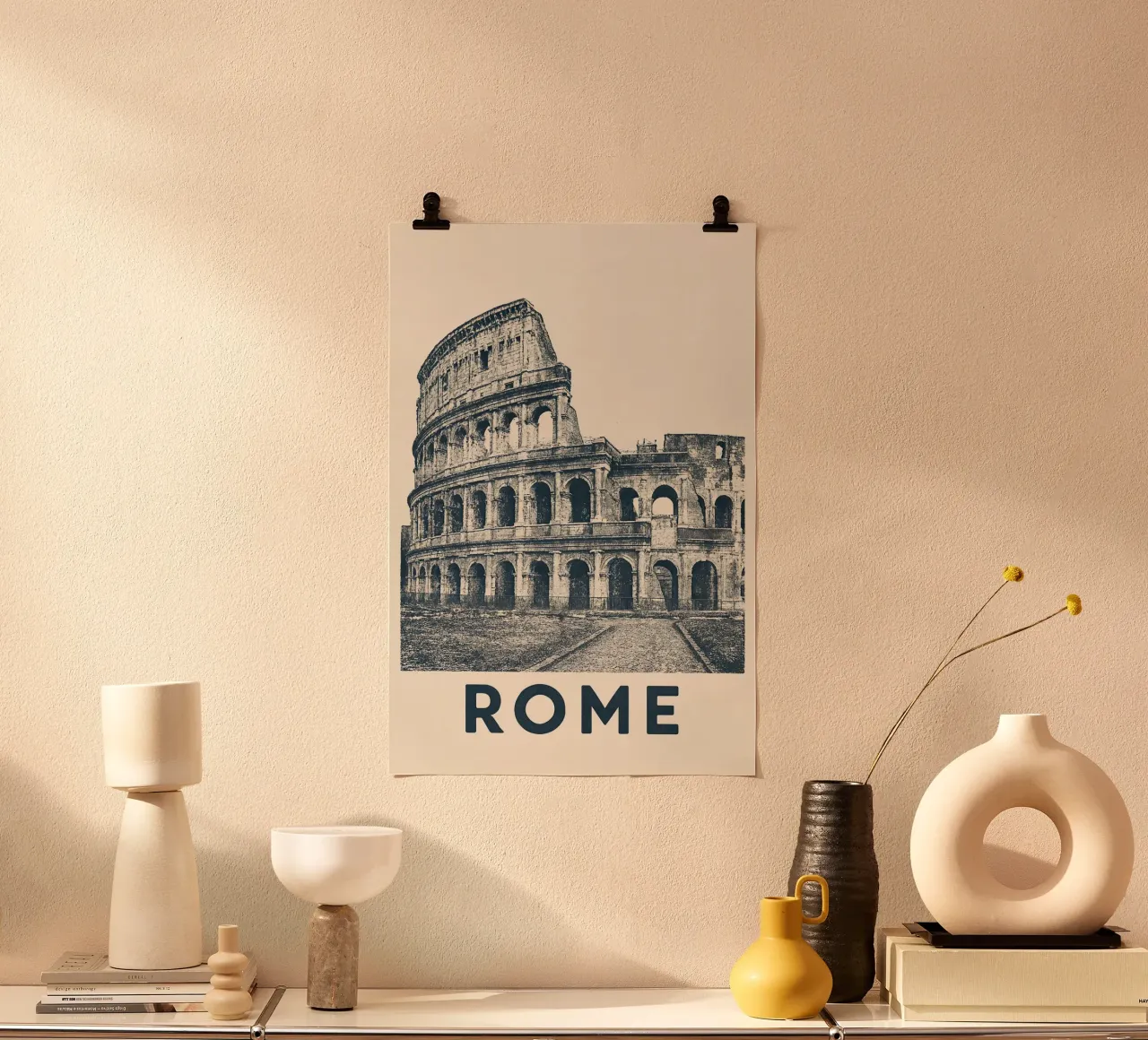 Rome – Colosseum Print - Linocut Series carta hahnemühle da Studio Mooodz