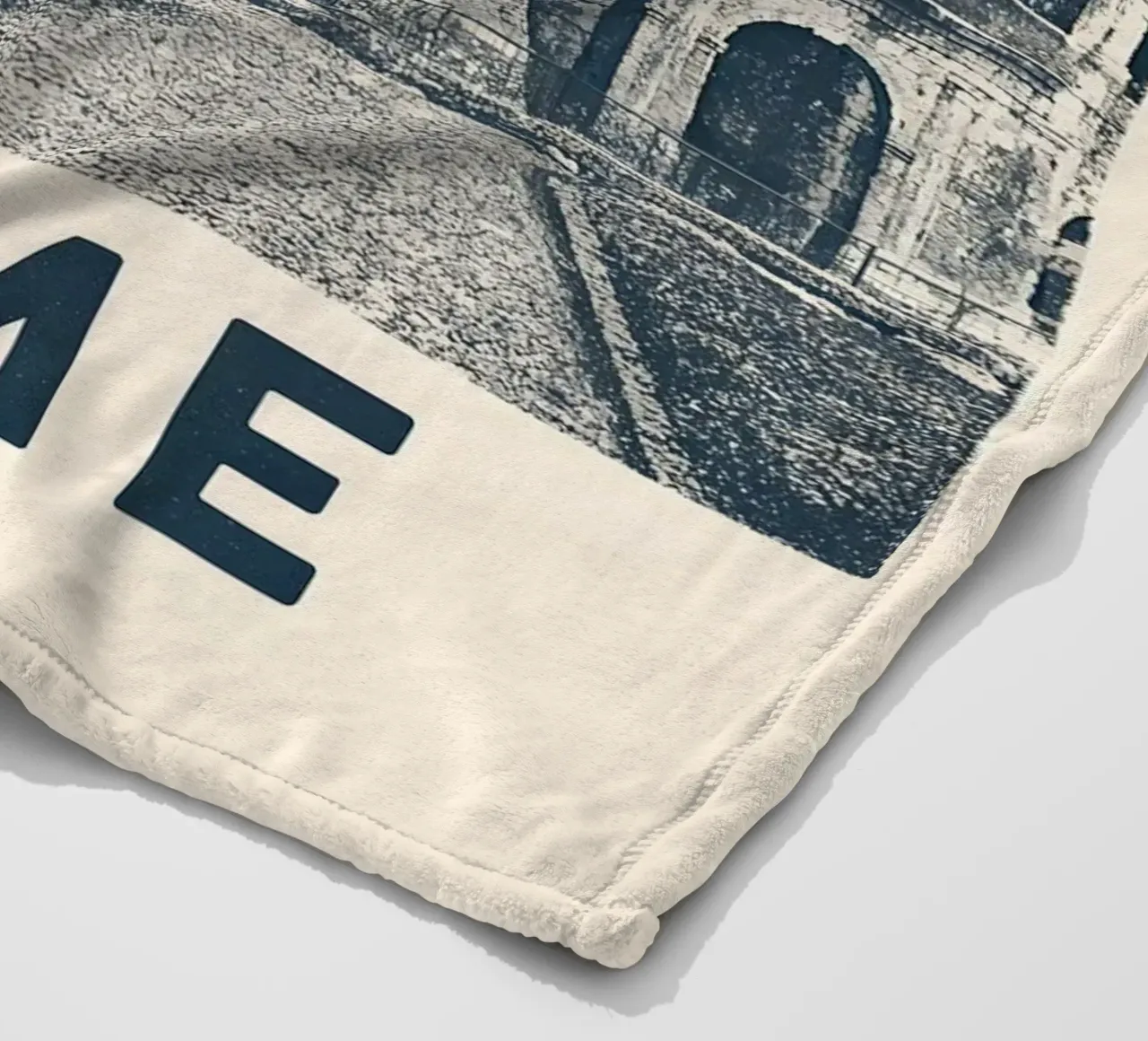 Rome – Colosseum Print - Linocut Series coperta in pile da Studio Mooodz