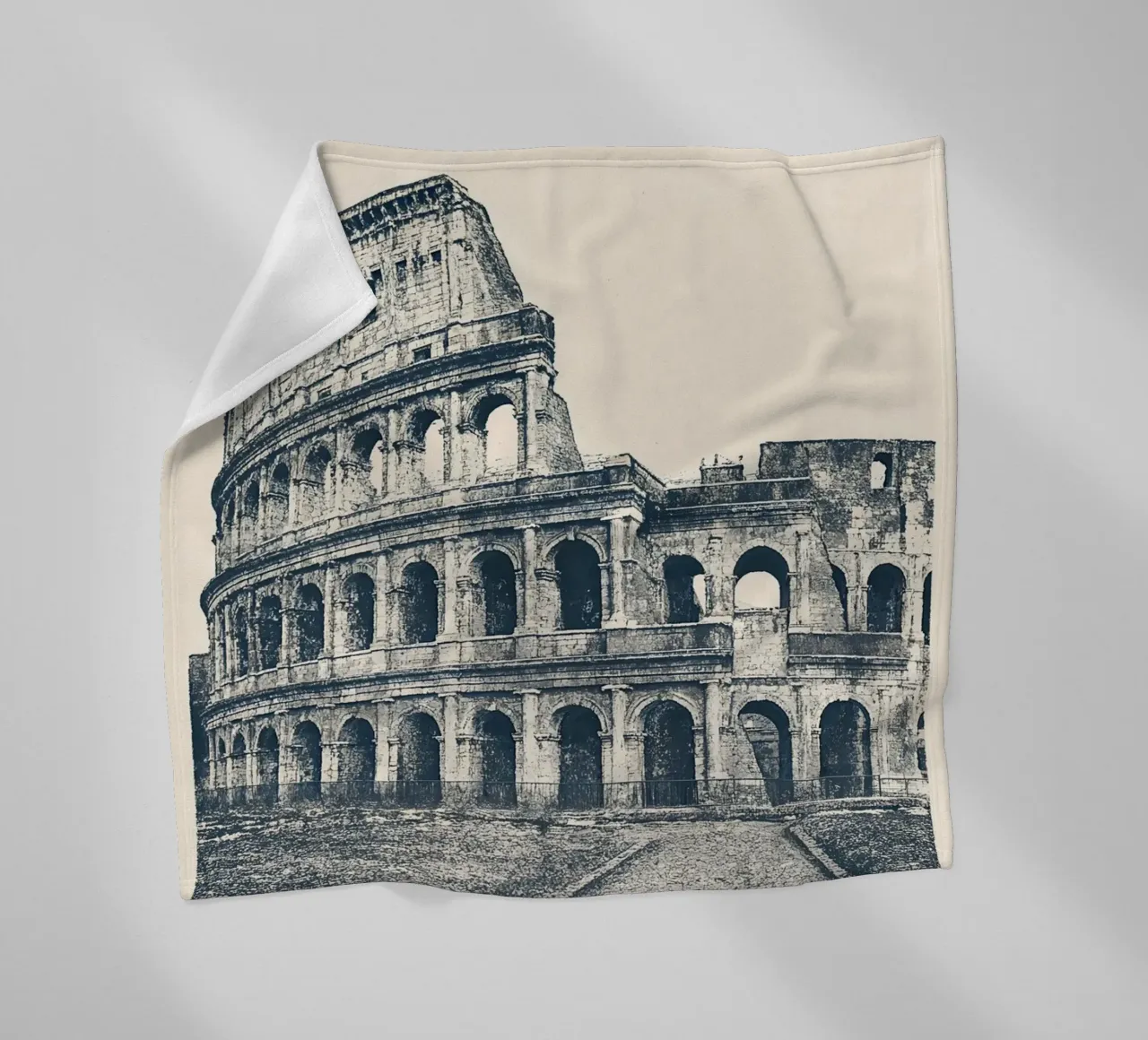 Rome – Colosseum Print - Linocut Series coperta in pile da Studio Mooodz
