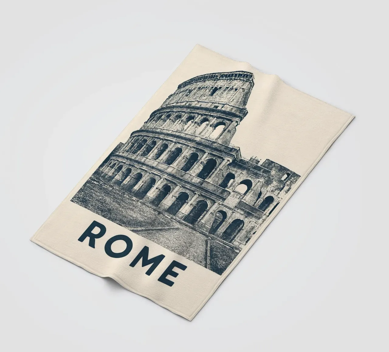 Rome – Colosseum Print - Linocut Series coperta in pile da Studio Mooodz