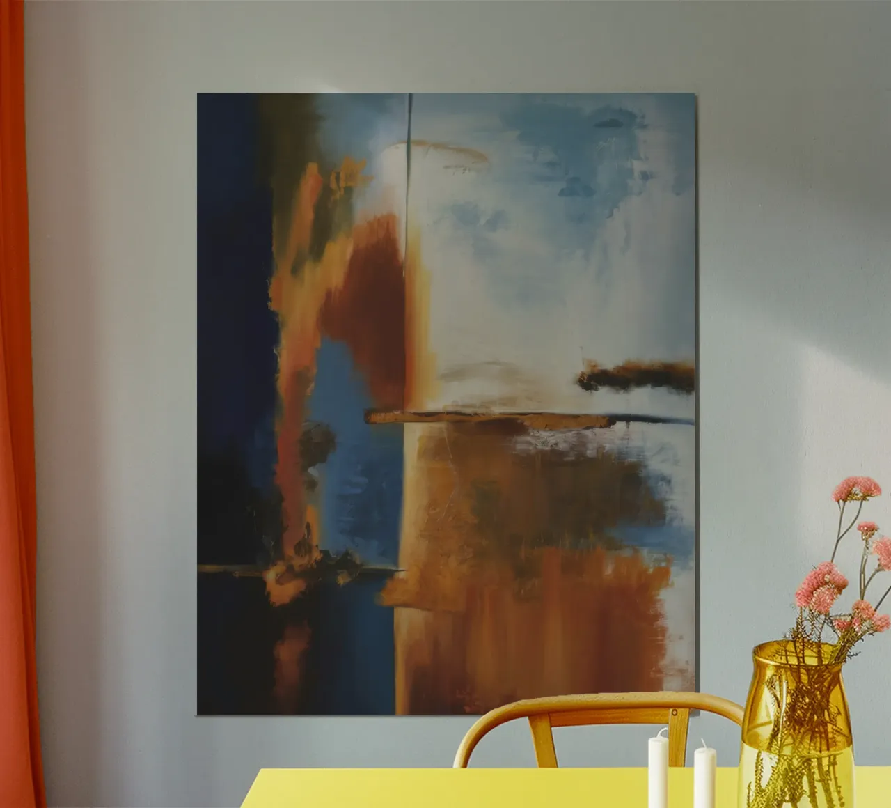 Collisione della fiamma di rame poster da Monarch Arc